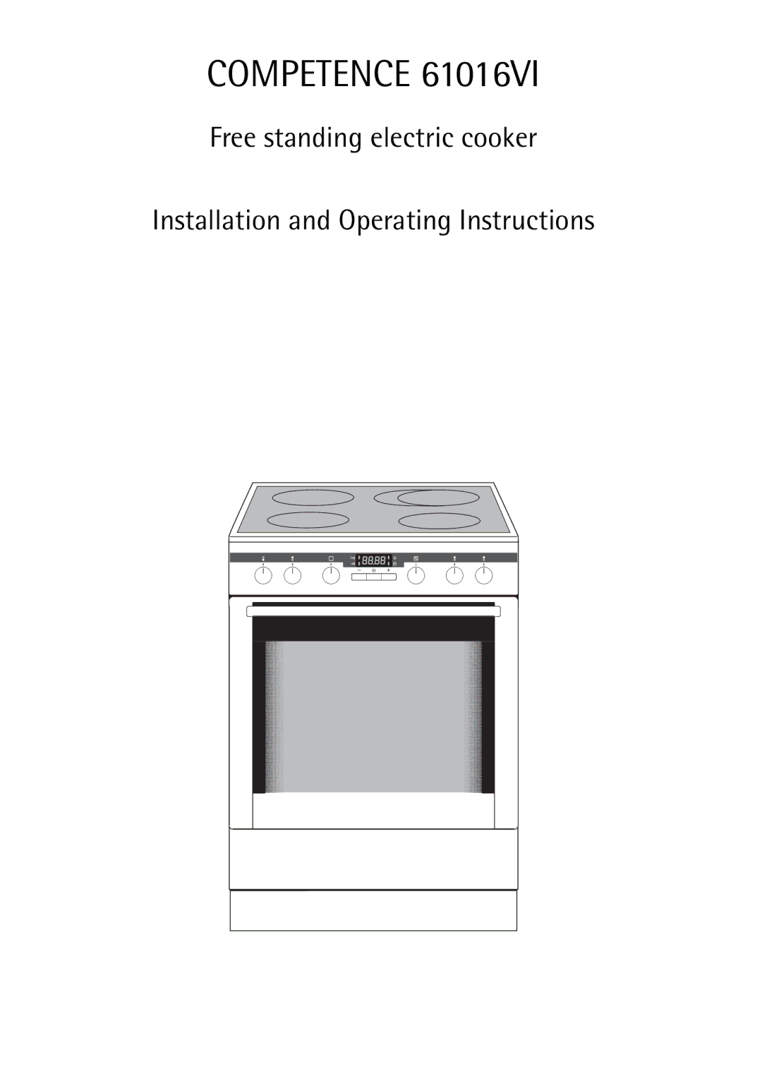 Electrolux 61016VI operating instructions Competence 