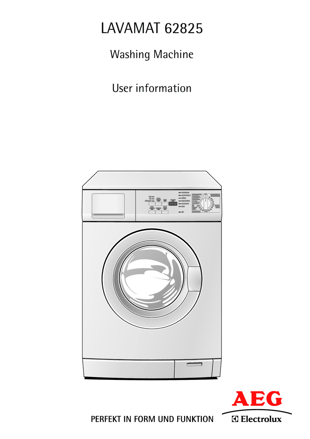 Electrolux 62825 manual Lavamat 