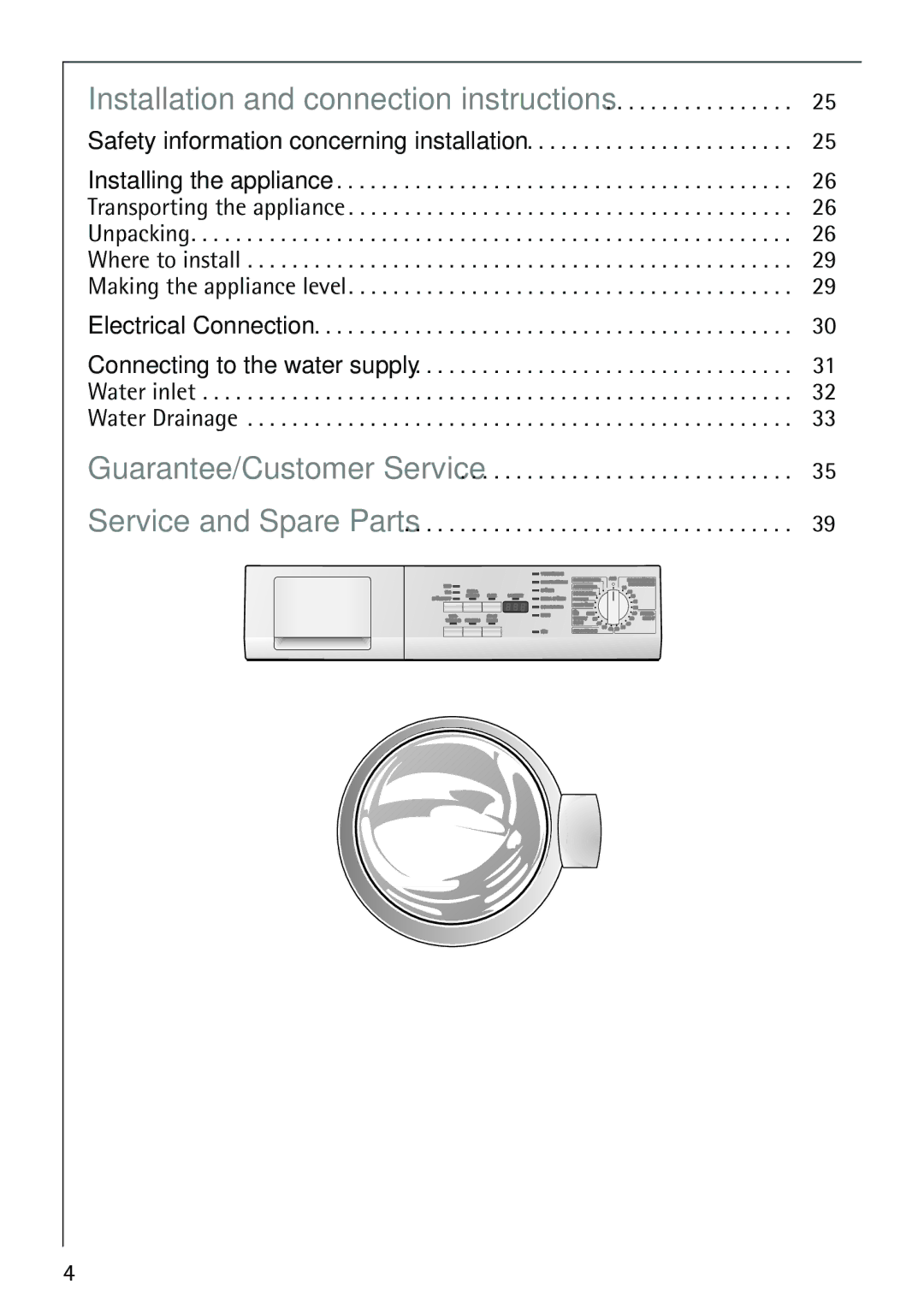 Electrolux 62825 manual Installation and connection instructions, Safety information concerning installation 