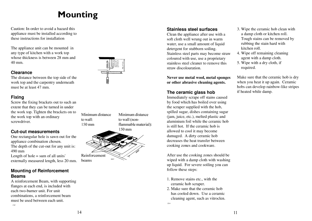 Electrolux 6310 DK manual Mounting 