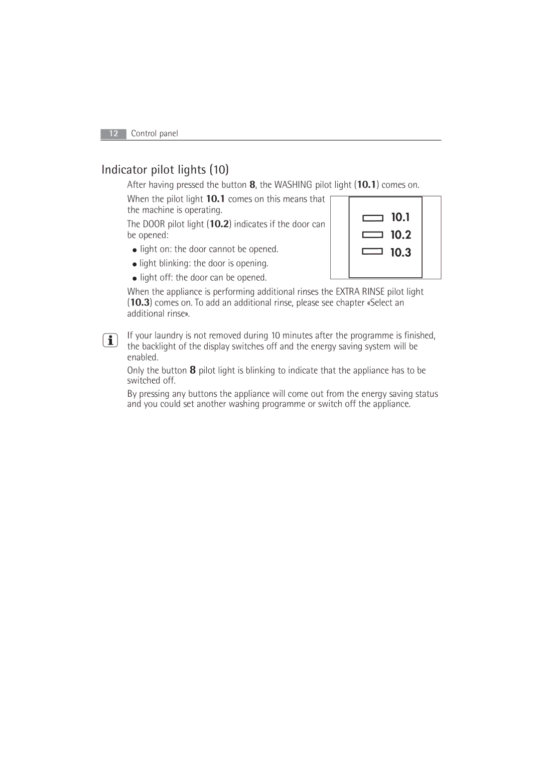 Electrolux 63742 VI manual 10.1 10.2 