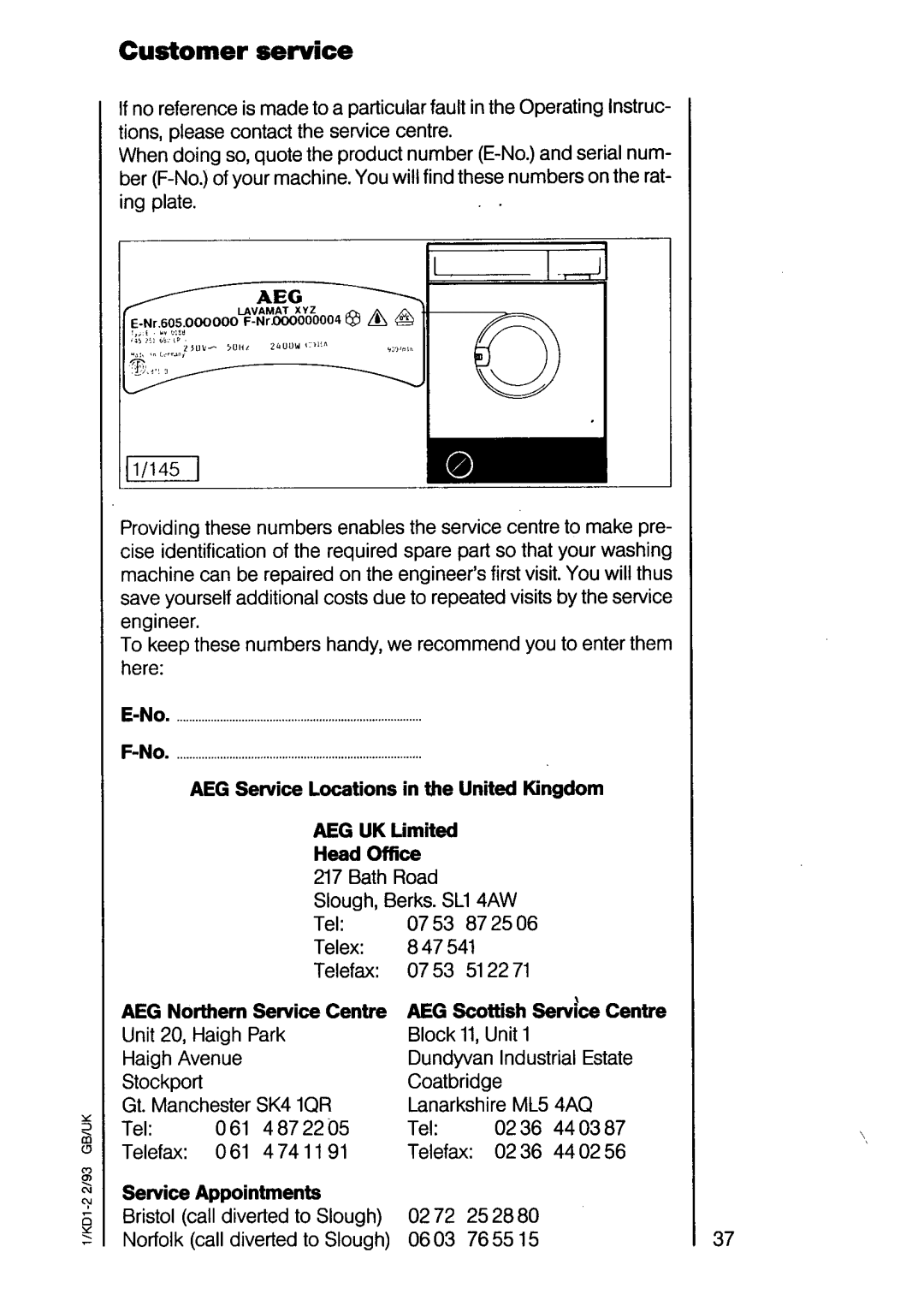 Electrolux 645 manual 