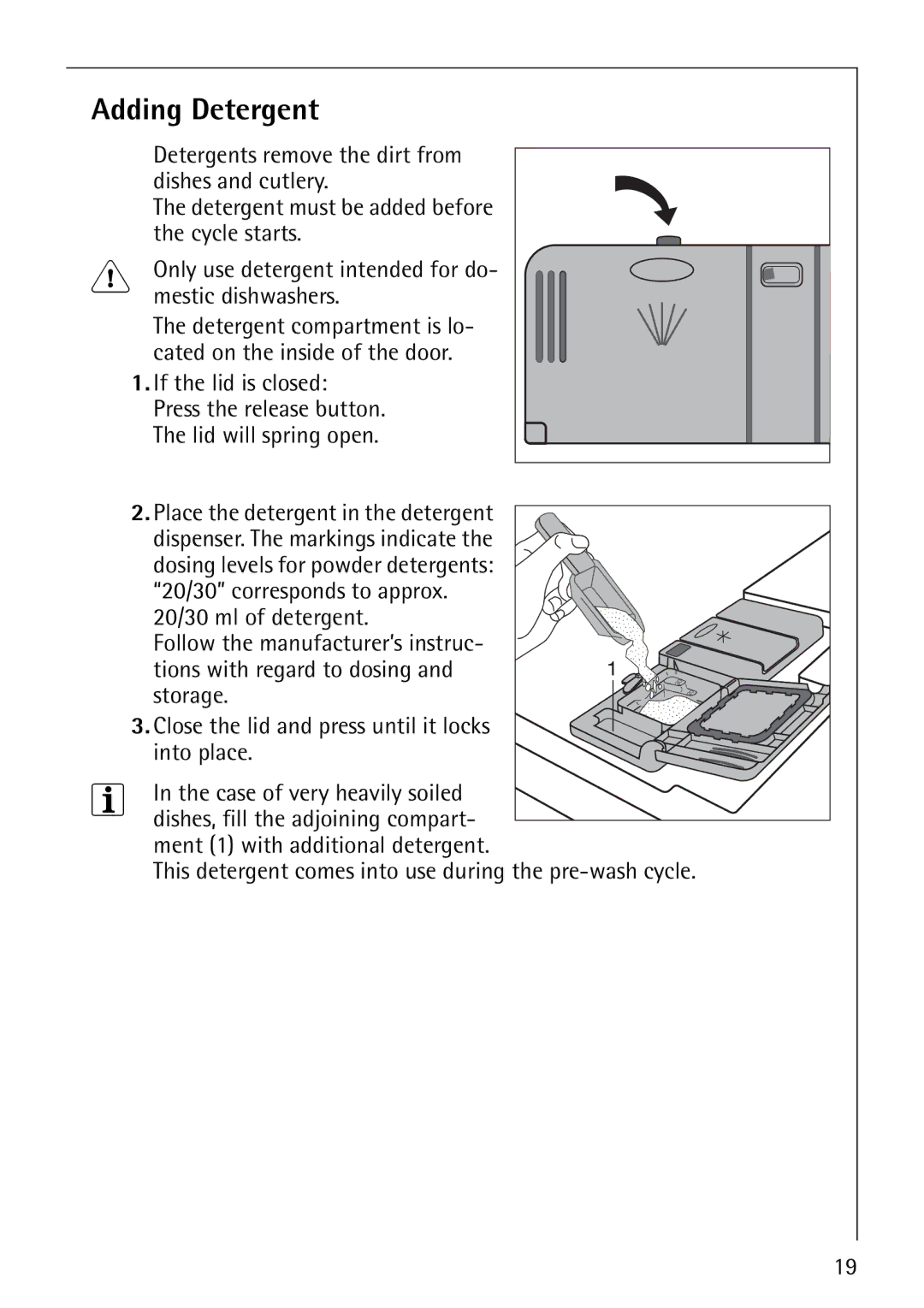 Electrolux 64570 Vi manual Adding Detergent 