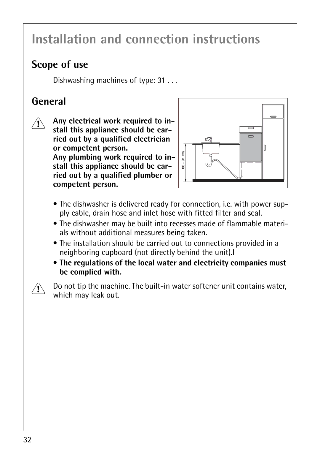 Electrolux 64570 Vi manual Scope of use, General 