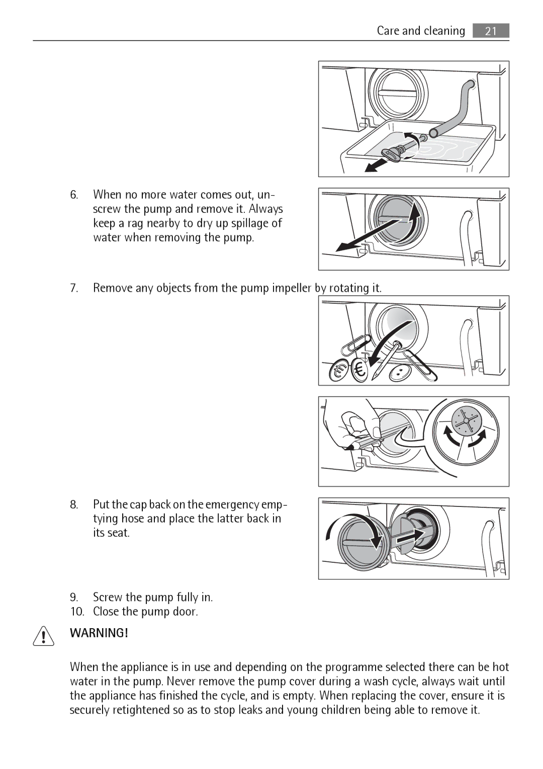 Electrolux 64850LE user manual Care and cleaning 