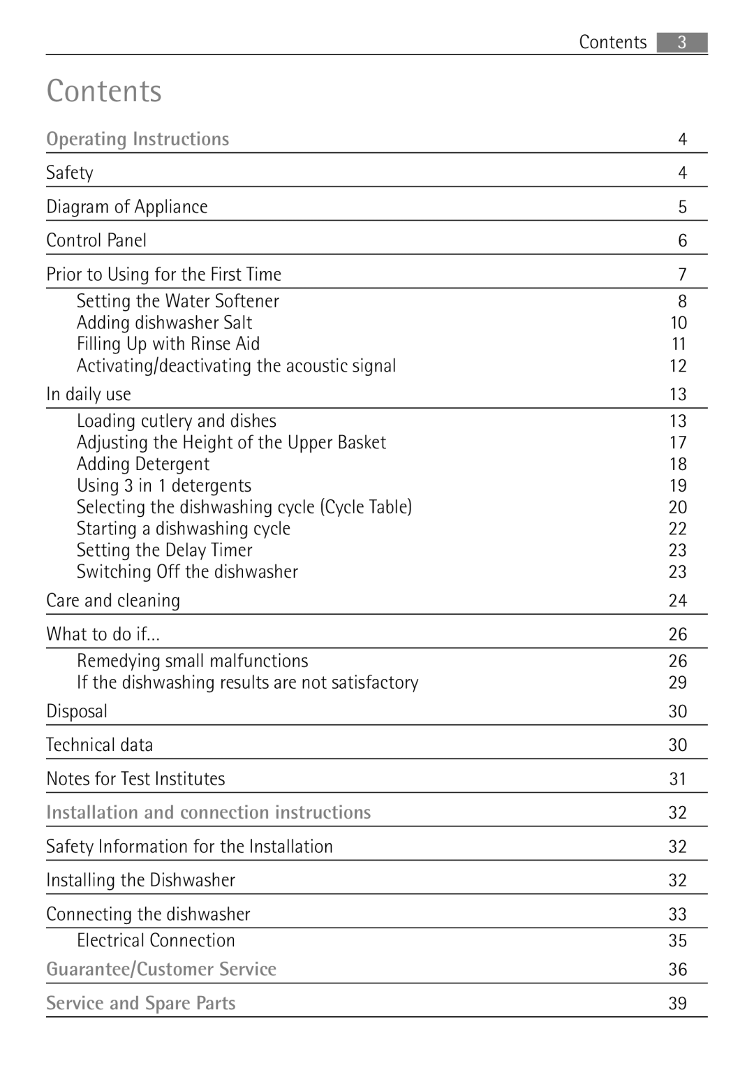 Electrolux 65080 Vi user manual Contents 