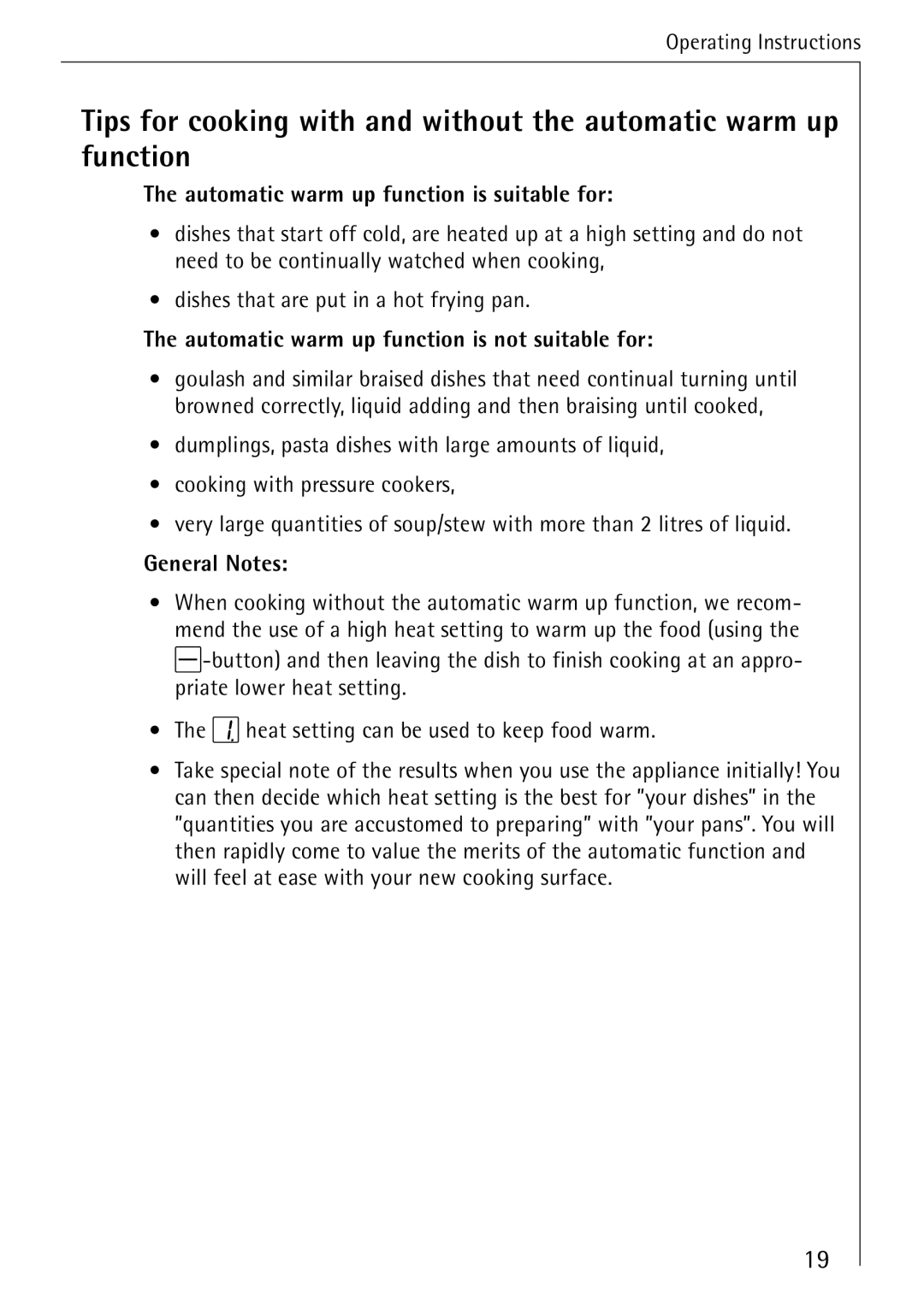 Electrolux 65300KF-an operating instructions Operating Instructions 