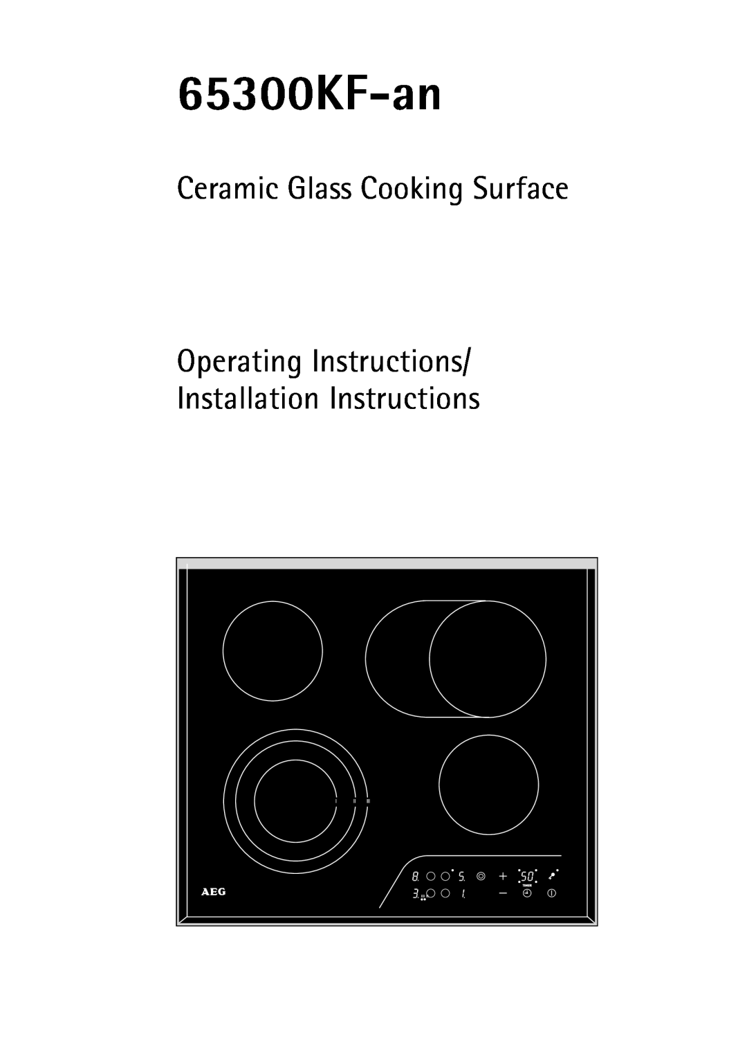 Electrolux 65300KF-an operating instructions Ceramic Glass Cooking Surface 