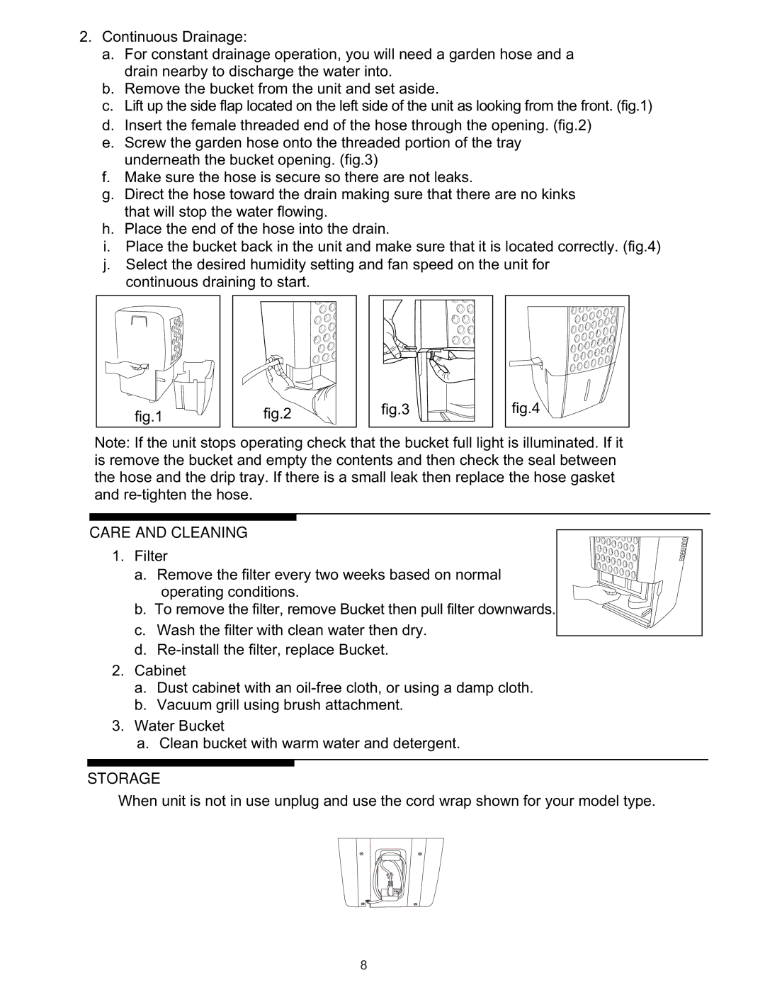 Electrolux 66166044 warranty Care and Cleaning, Storage 