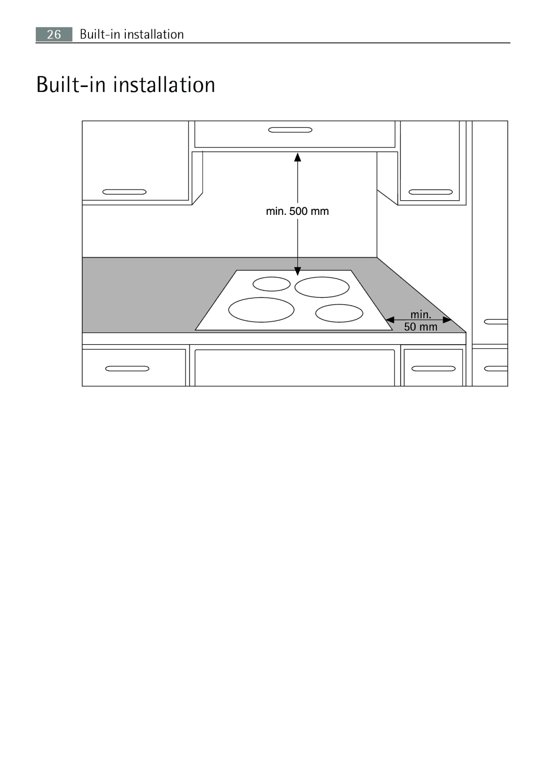 Electrolux 66331KF-N user manual Built-in installation 