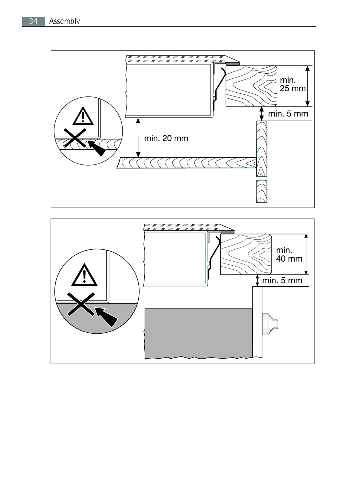 Electrolux 67160 KF-N user manual Assembly 