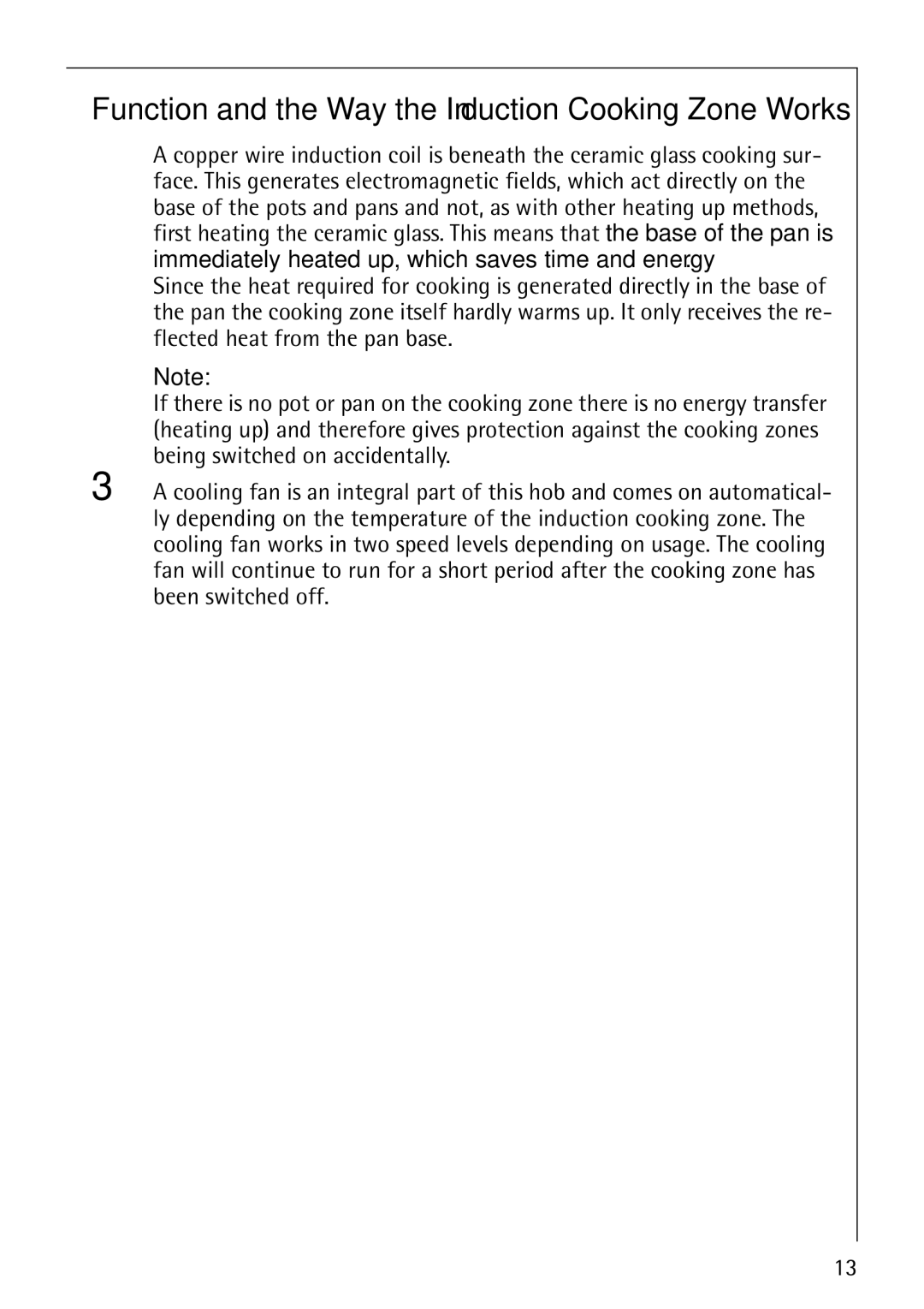 Electrolux 68000KF-BN operating instructions Function and the Way the Induction Cooking Zone Works 