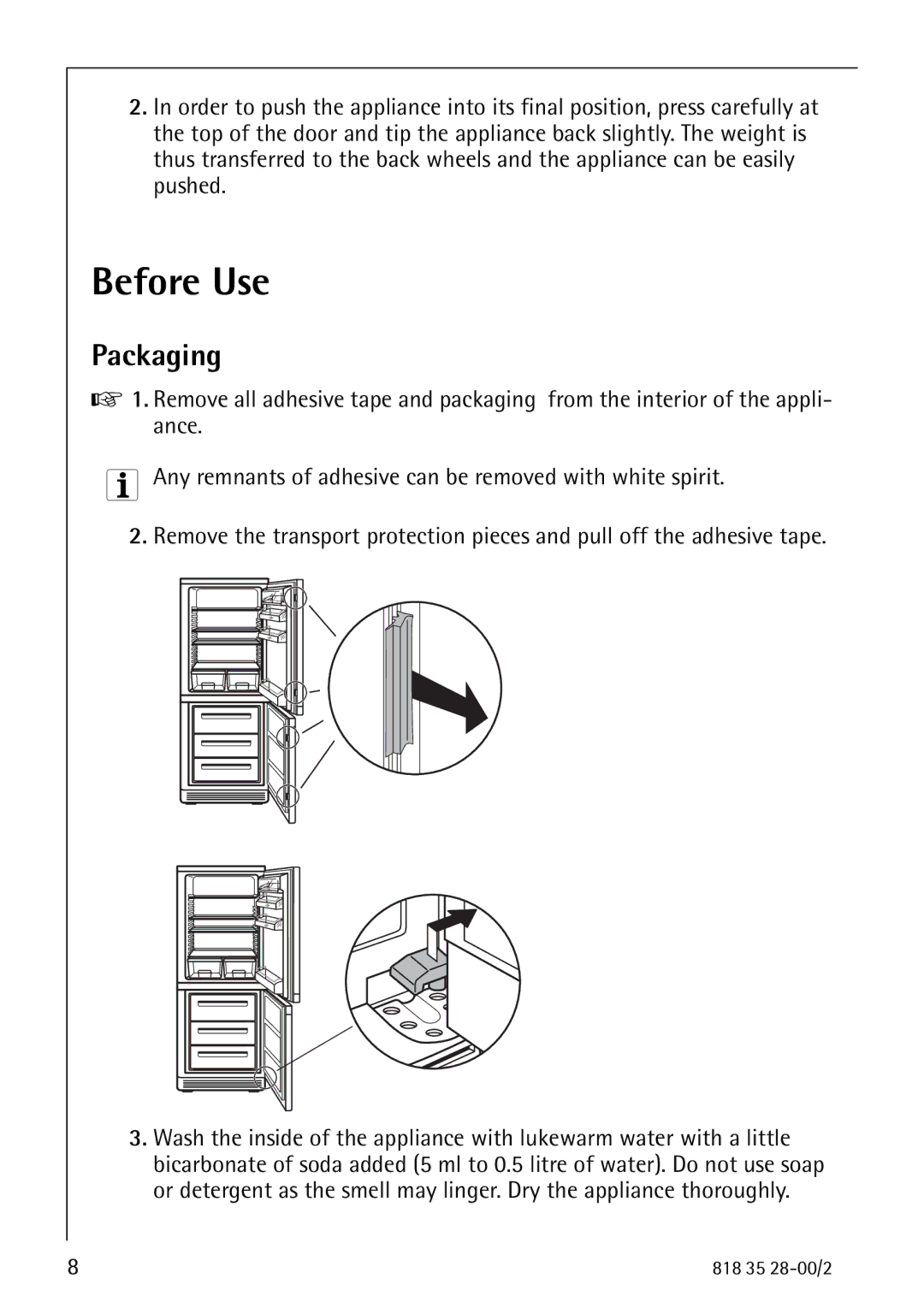 Electrolux 70322 KG manual Before Use 