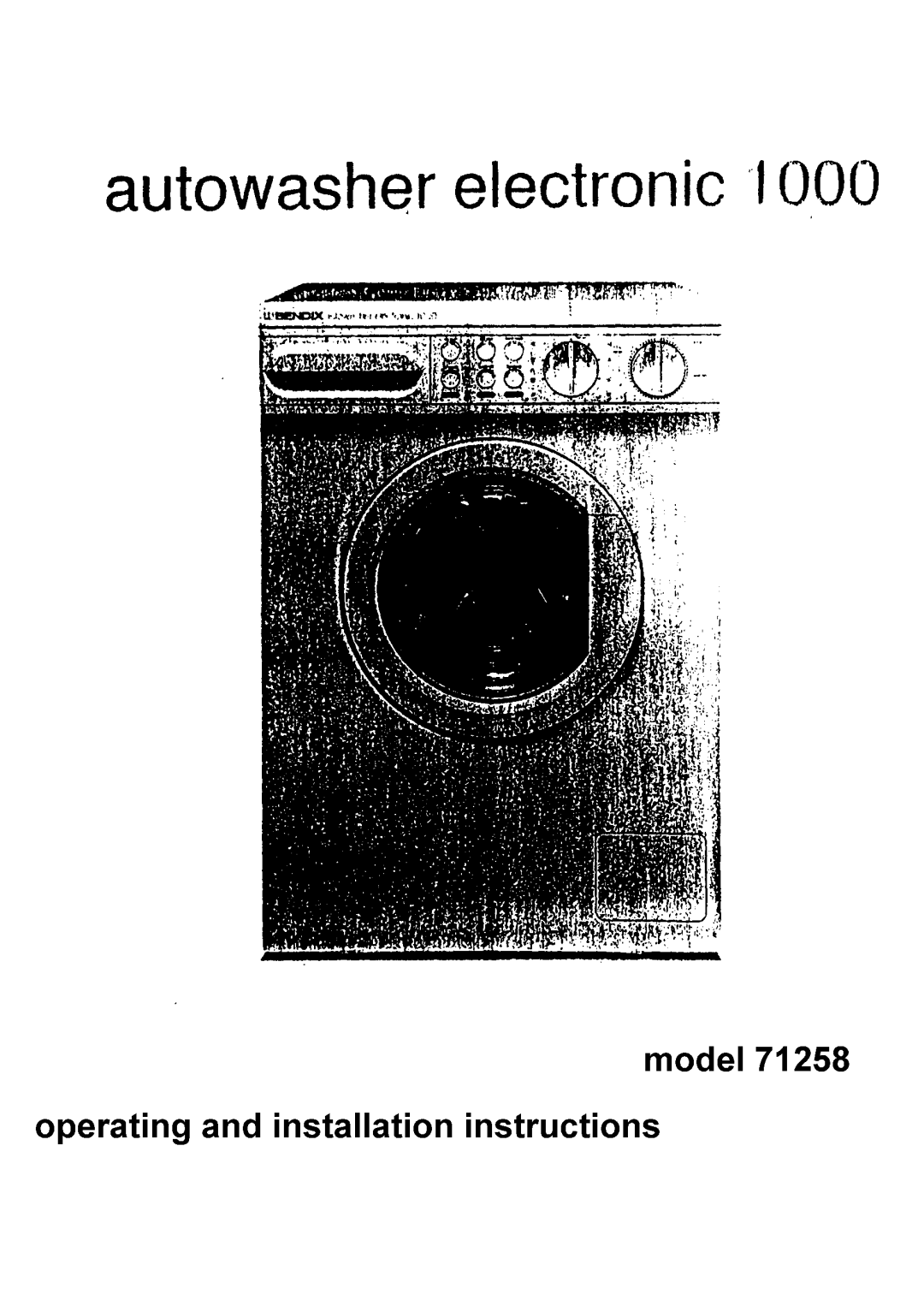 Electrolux 71258 manual 