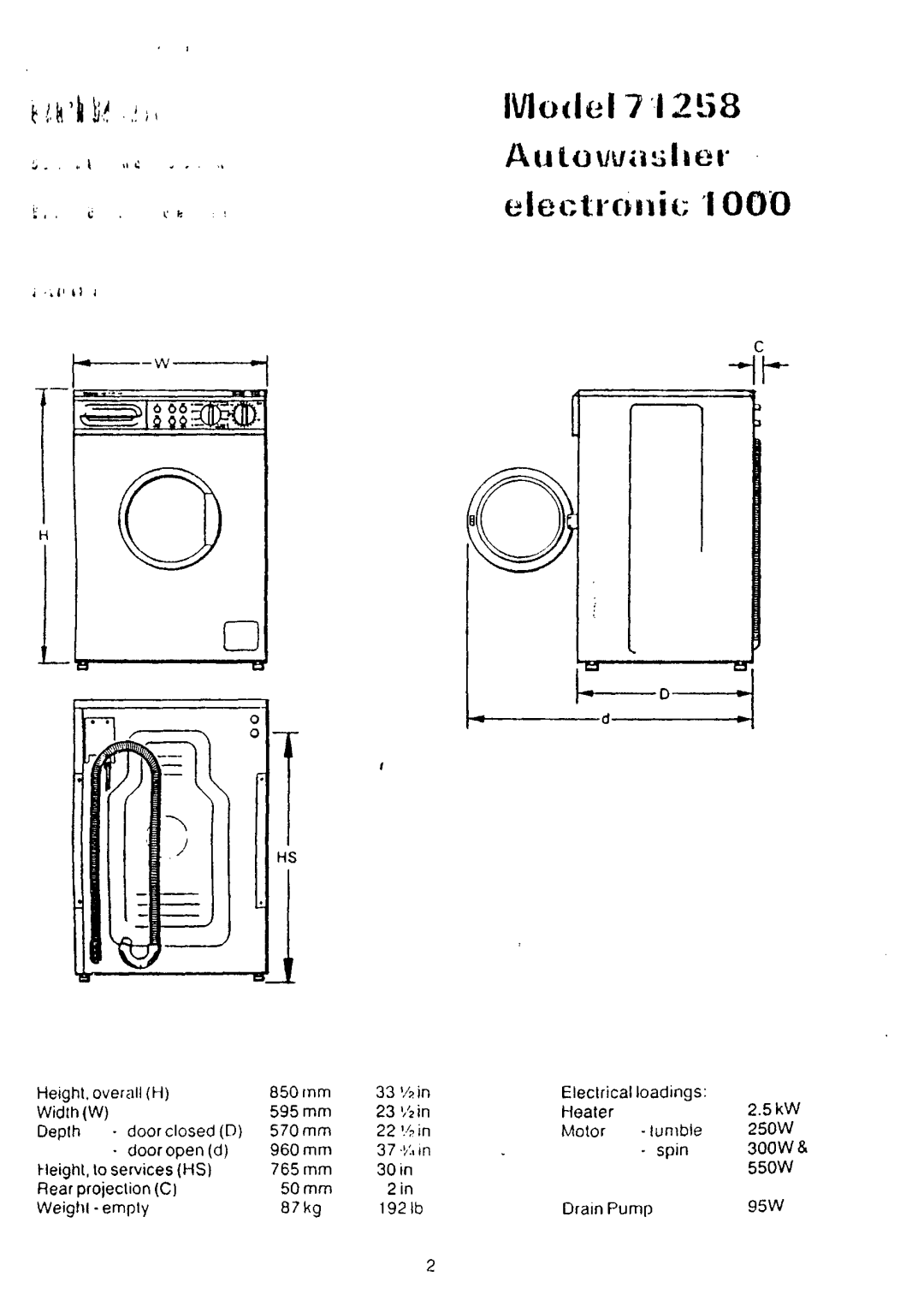 Electrolux 71258 manual 