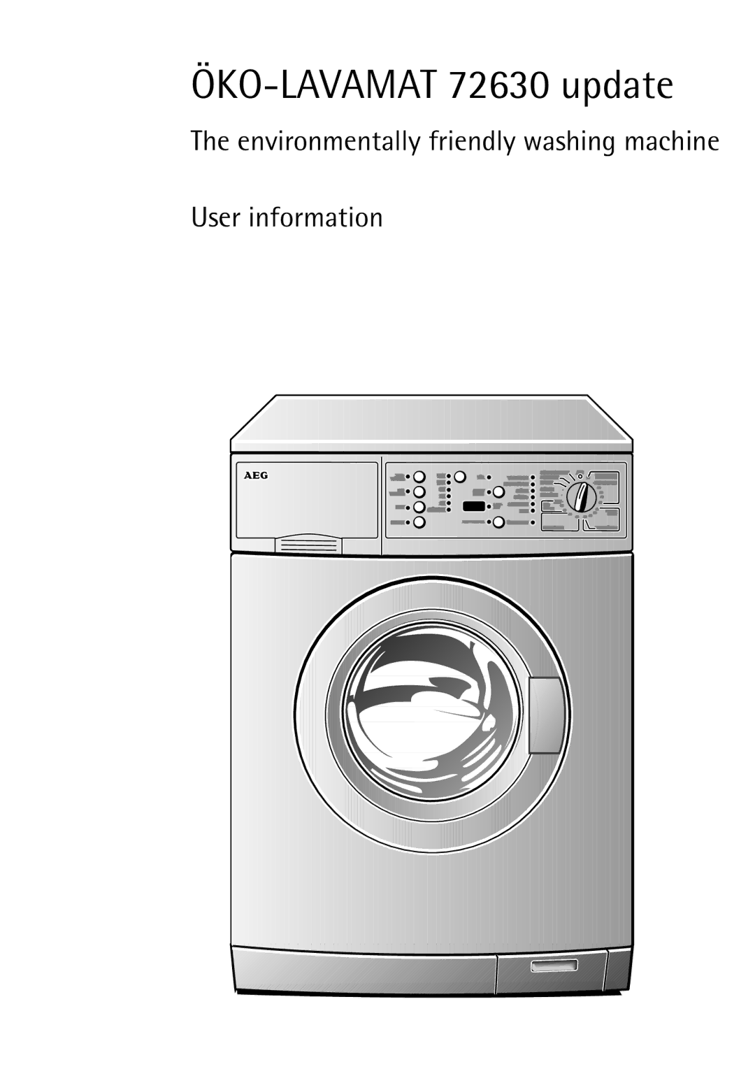 Electrolux manual ÖKO-LAVAMAT 72630 update 