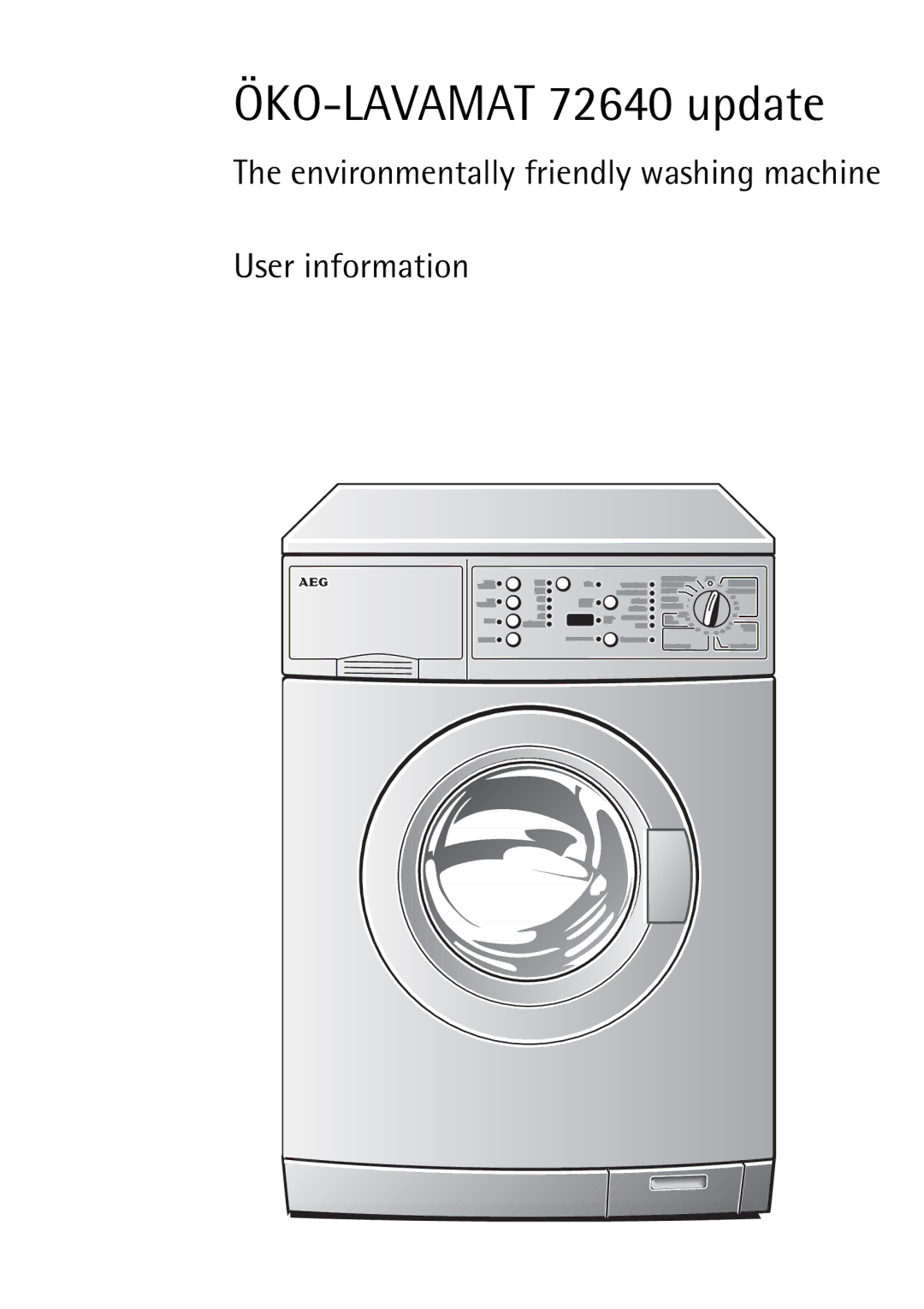 Electrolux manual ÖKO-LAVAMAT 72640 update 