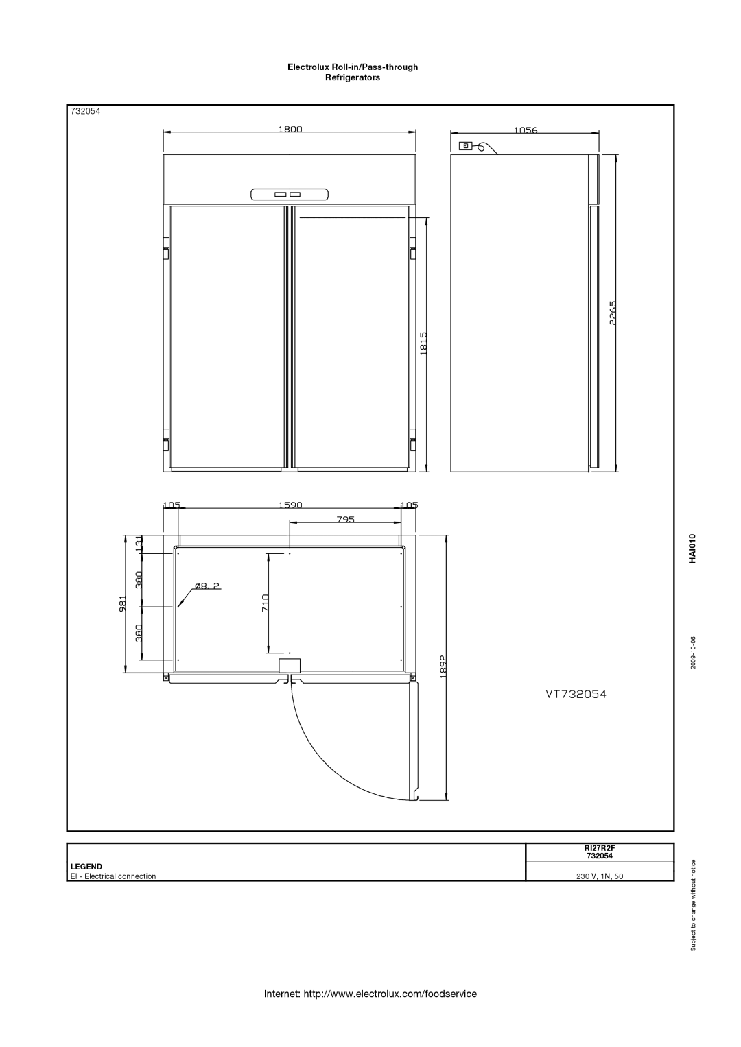 Electrolux 732054, 726497, 726869, 726498, RI27R2F, RI16R2FGT, RI16R2FT, RI16R1G, RI16R1F manual 