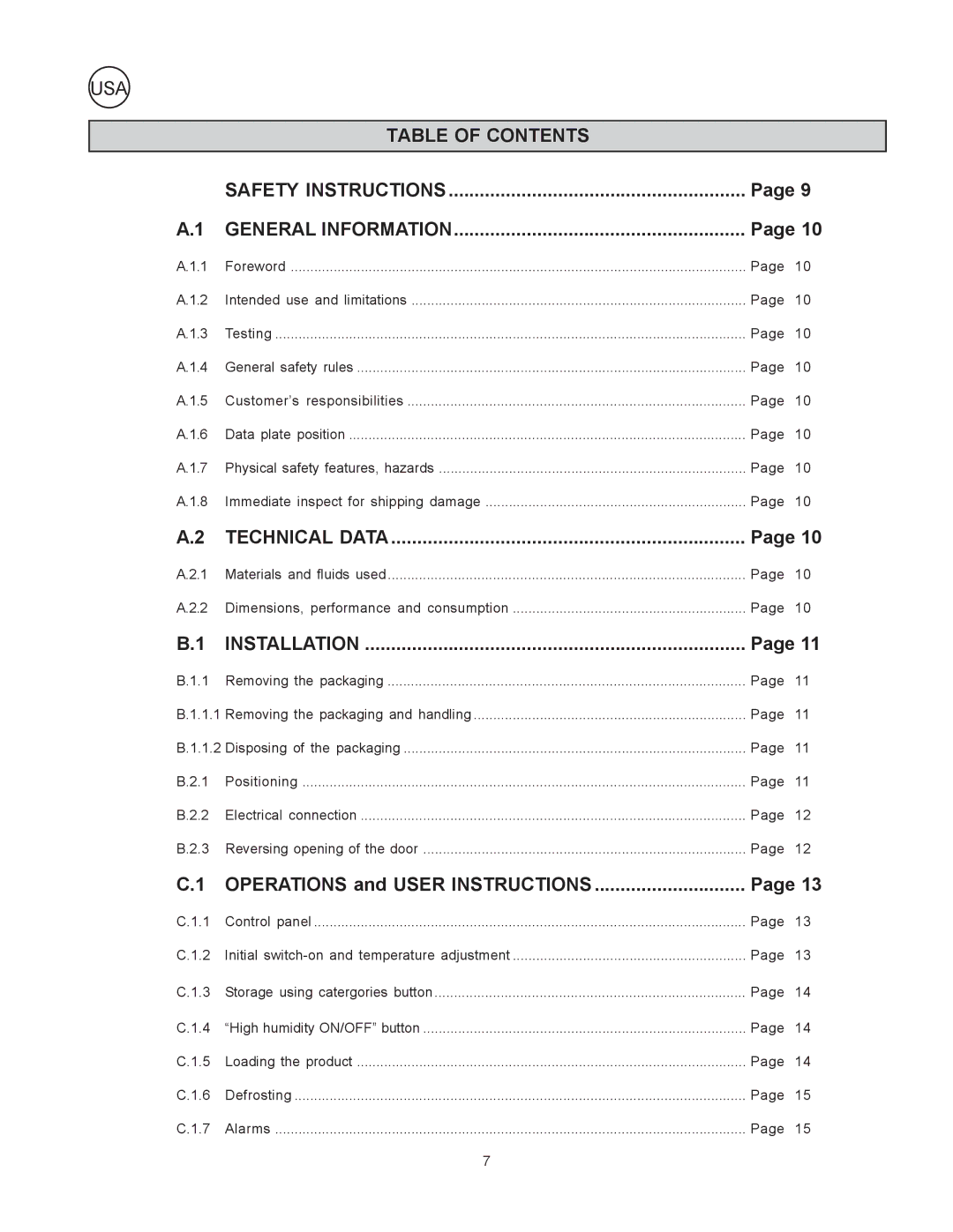 Electrolux 5957 410 01, 726673 Table of Contents Safety Instructions General Information, Technical Data, Installation 