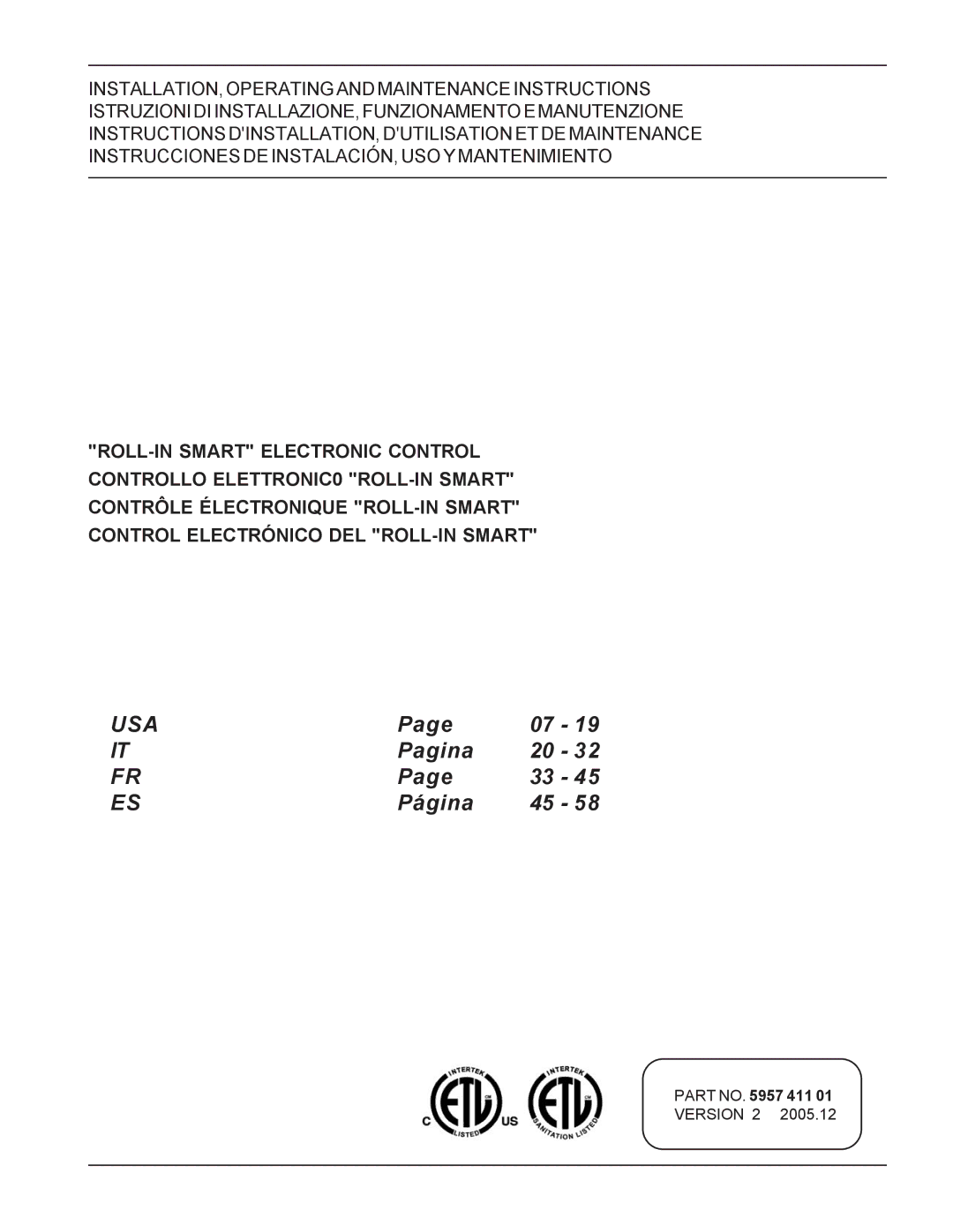 Electrolux 727028, 727027, RI17RE1FU, RI93RE1FEU manual Usa 