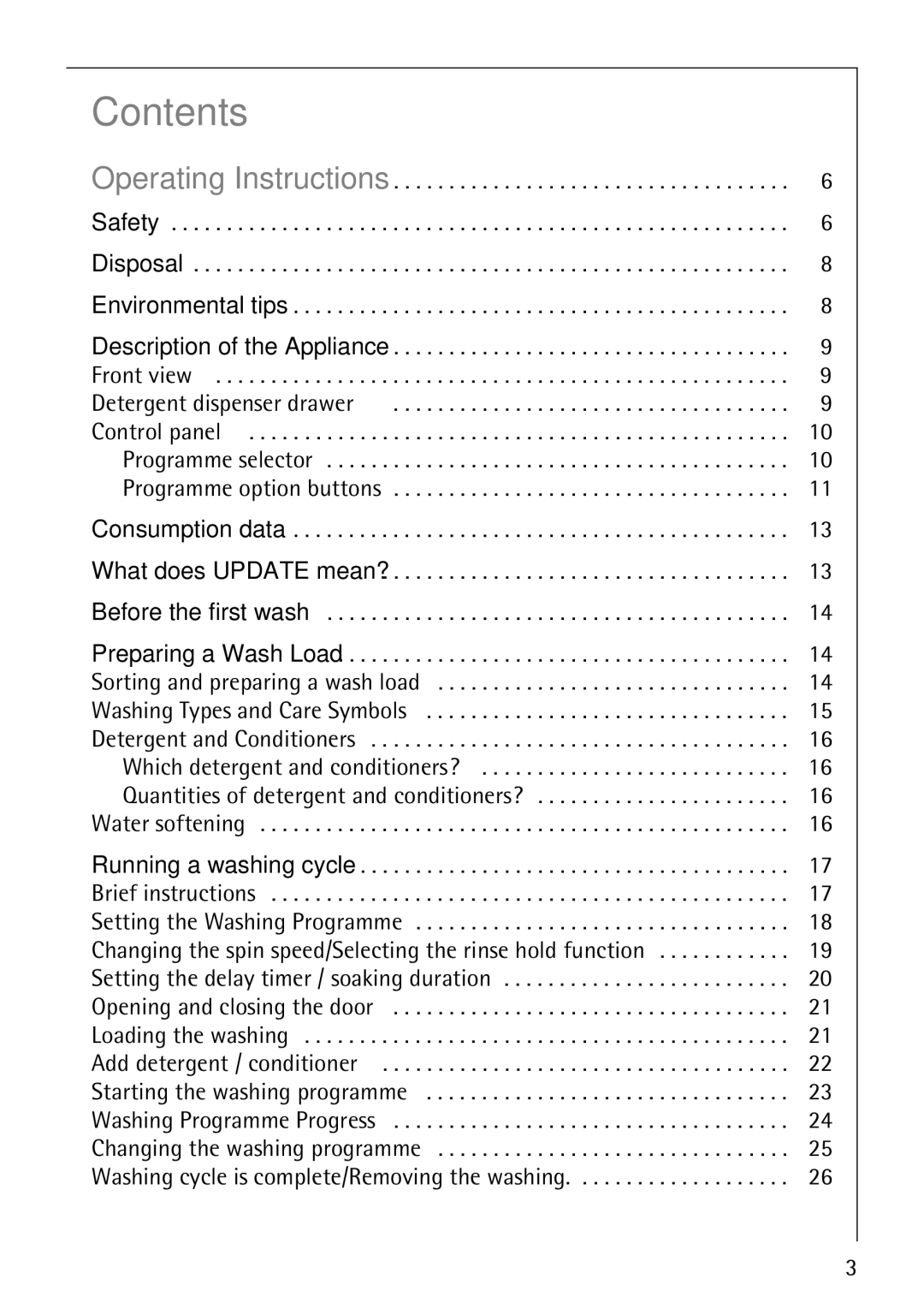 Electrolux 74640 manual Contents 