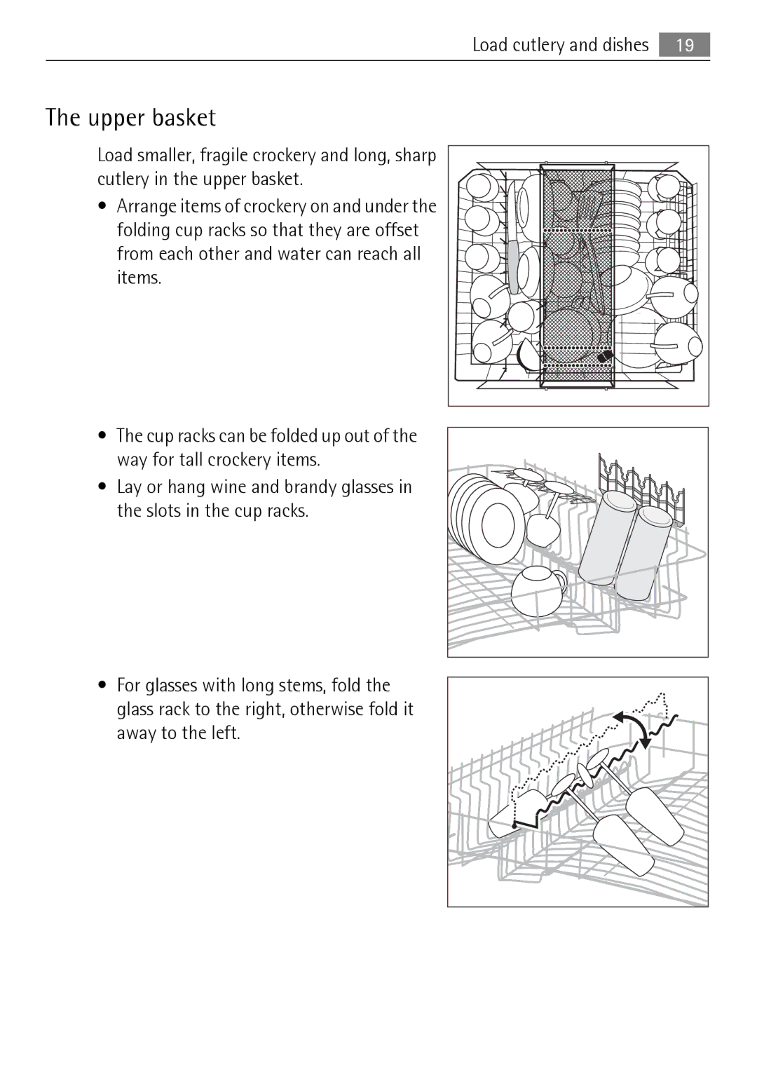 Electrolux 75011 VIL user manual Upper basket 