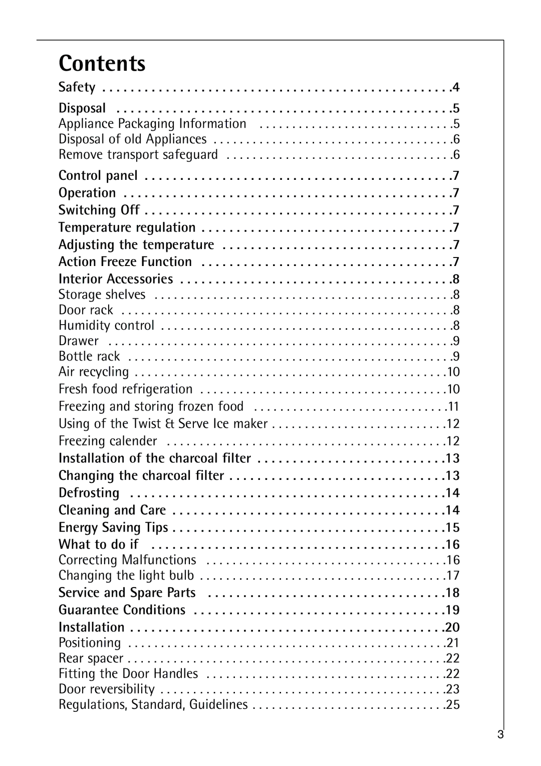 Electrolux 75428-1 DT user manual Contents 