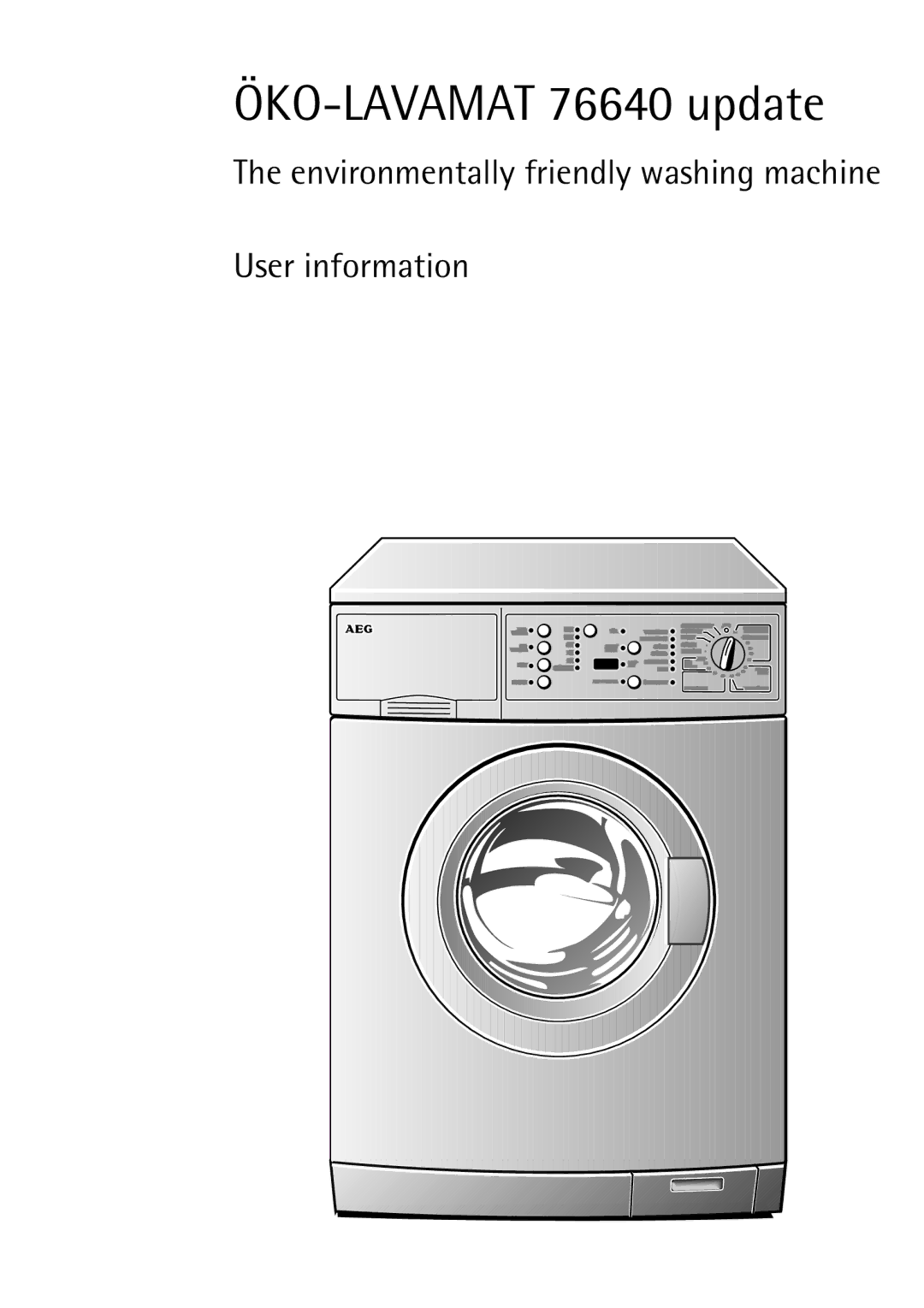 Electrolux manual ÖKO-LAVAMAT 76640 update 