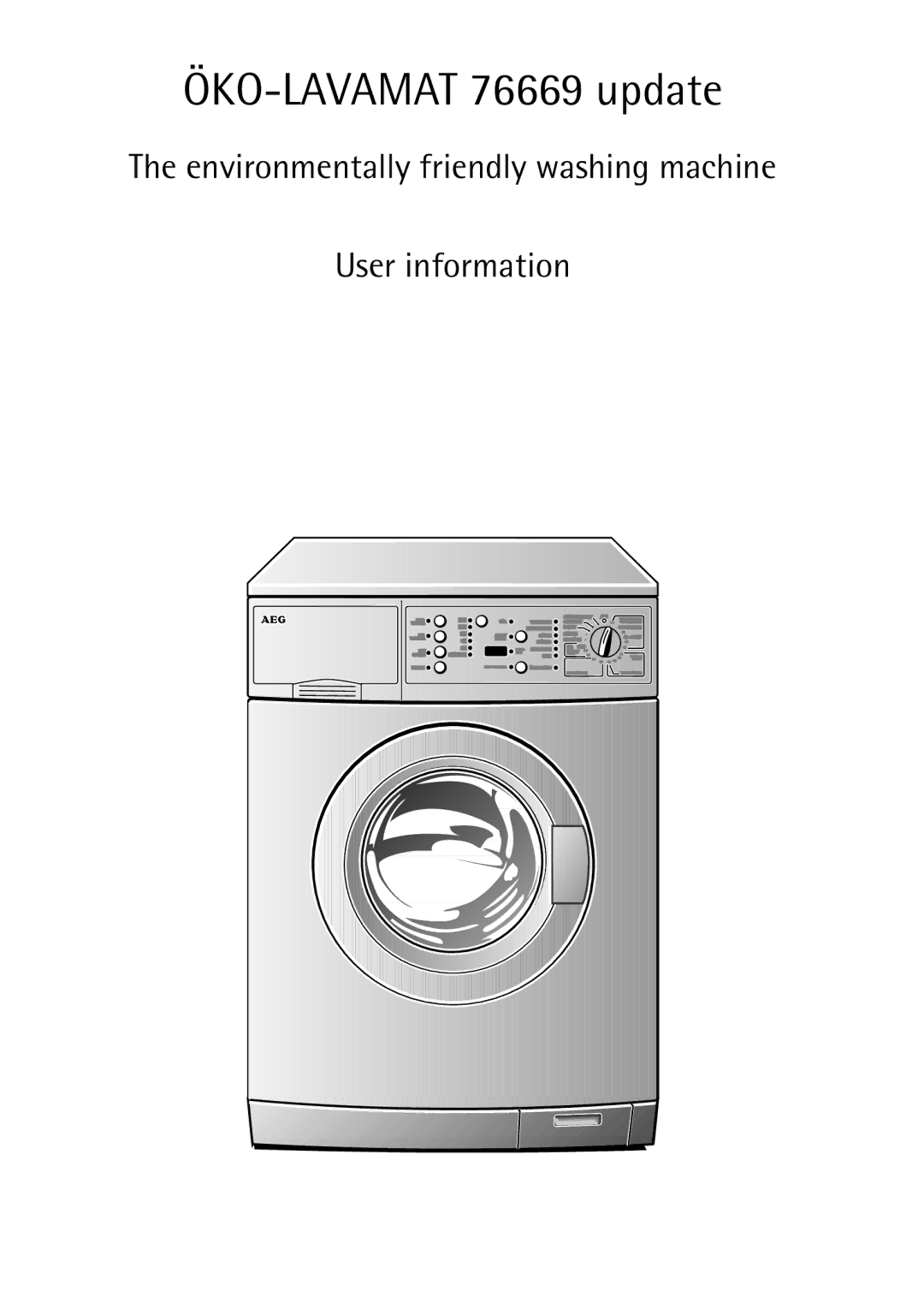 Electrolux manual ÖKO-LAVAMAT 76669 update 