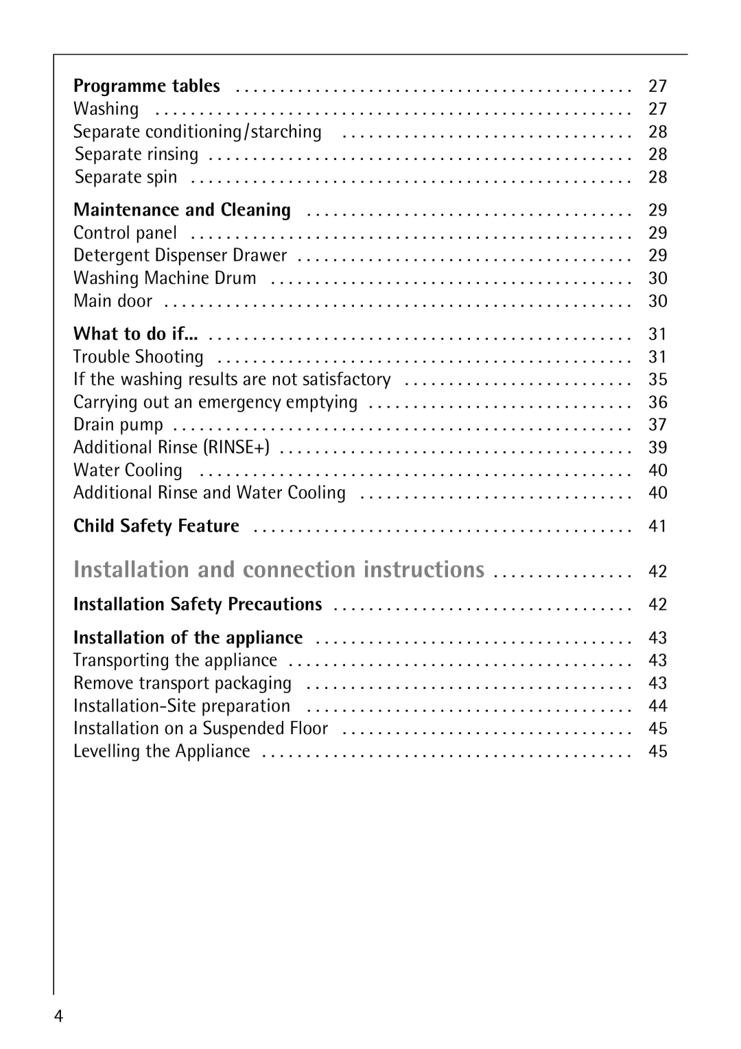 Electrolux 76669 manual Installation and connection instructions 