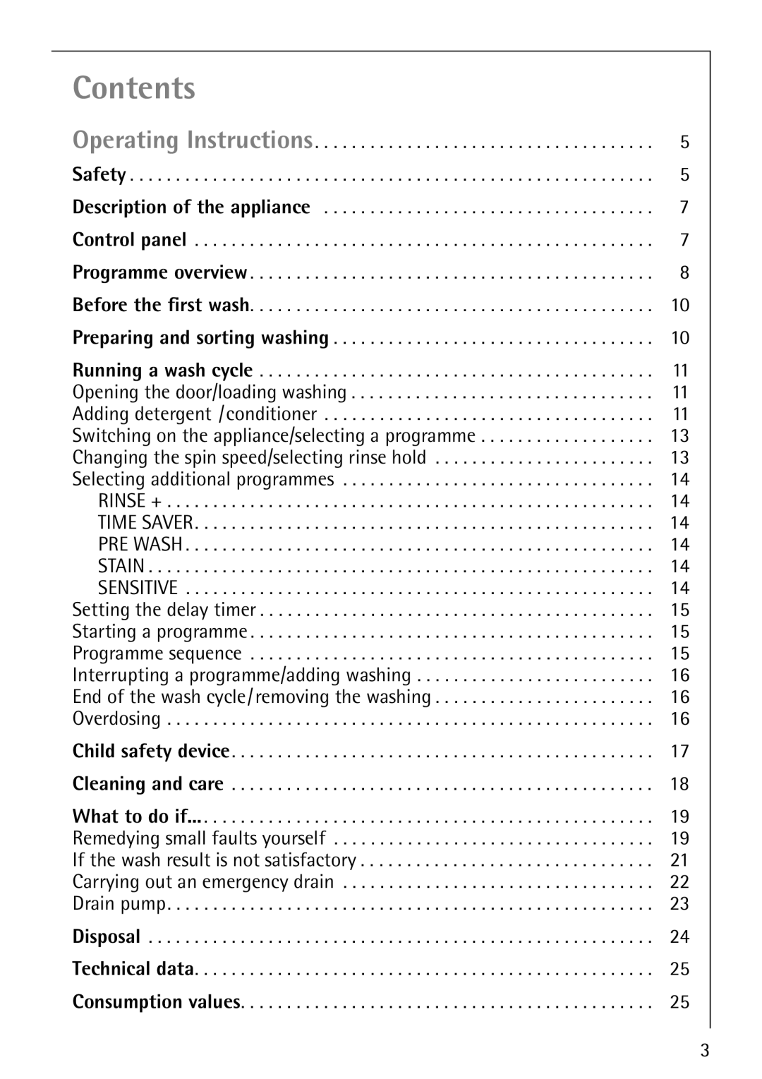 Electrolux 76810 manual Contents 