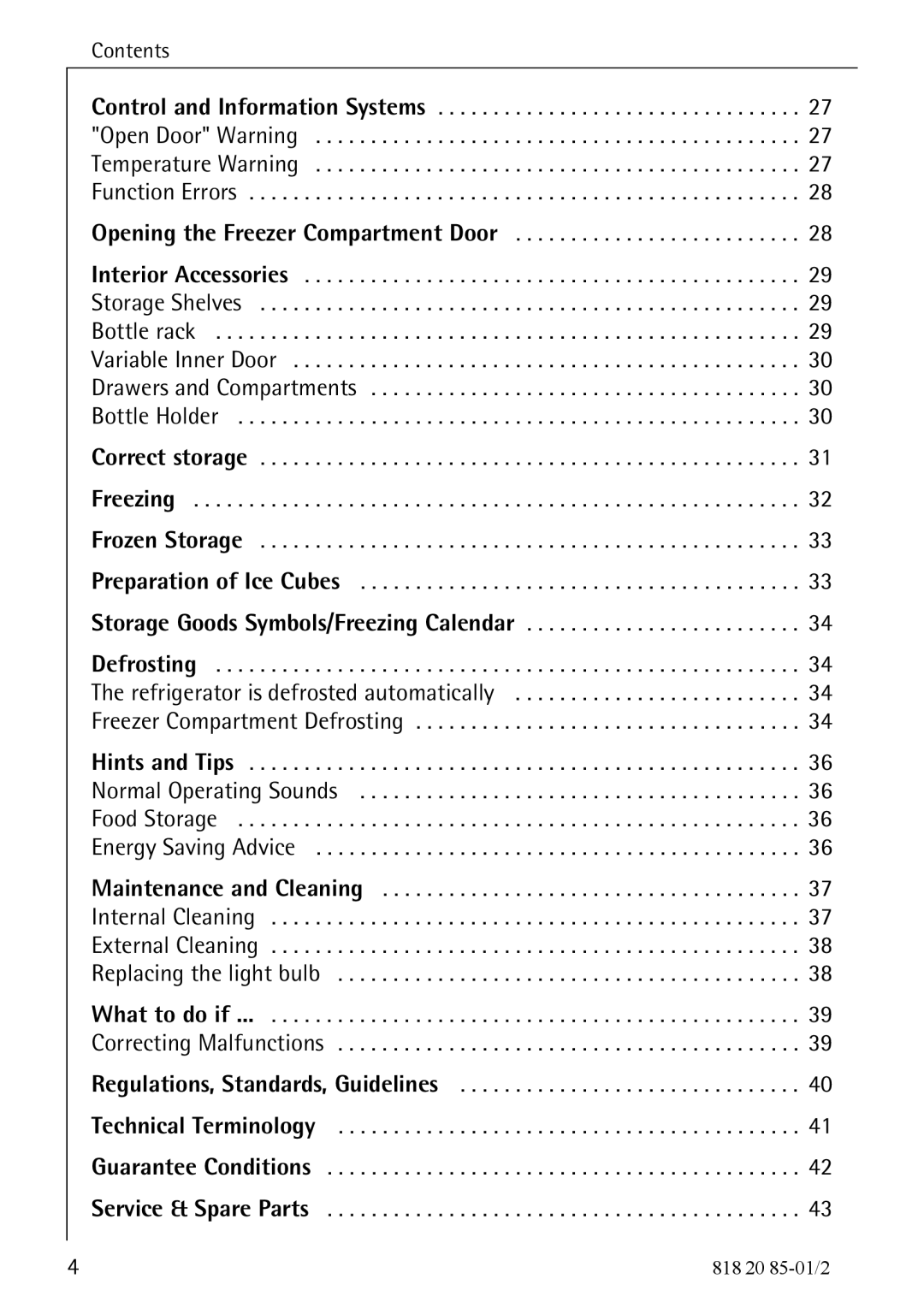 Electrolux operating instructions 818 20 85-01/2 