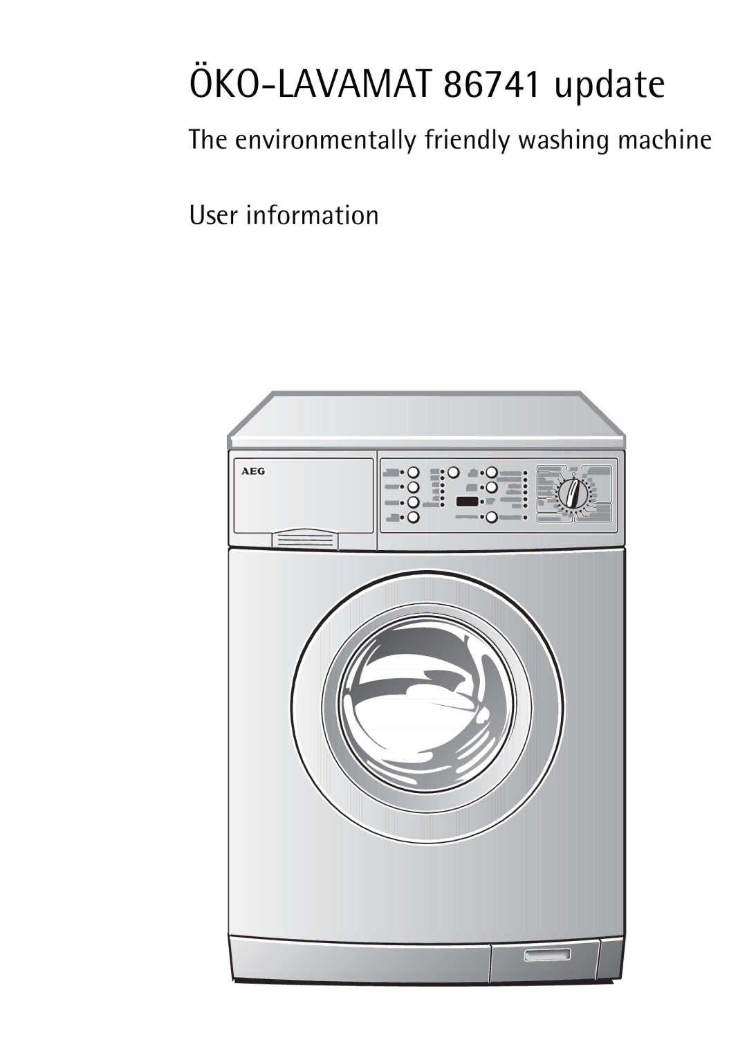 Electrolux manual ÖKO-LAVAMAT 86741 update 