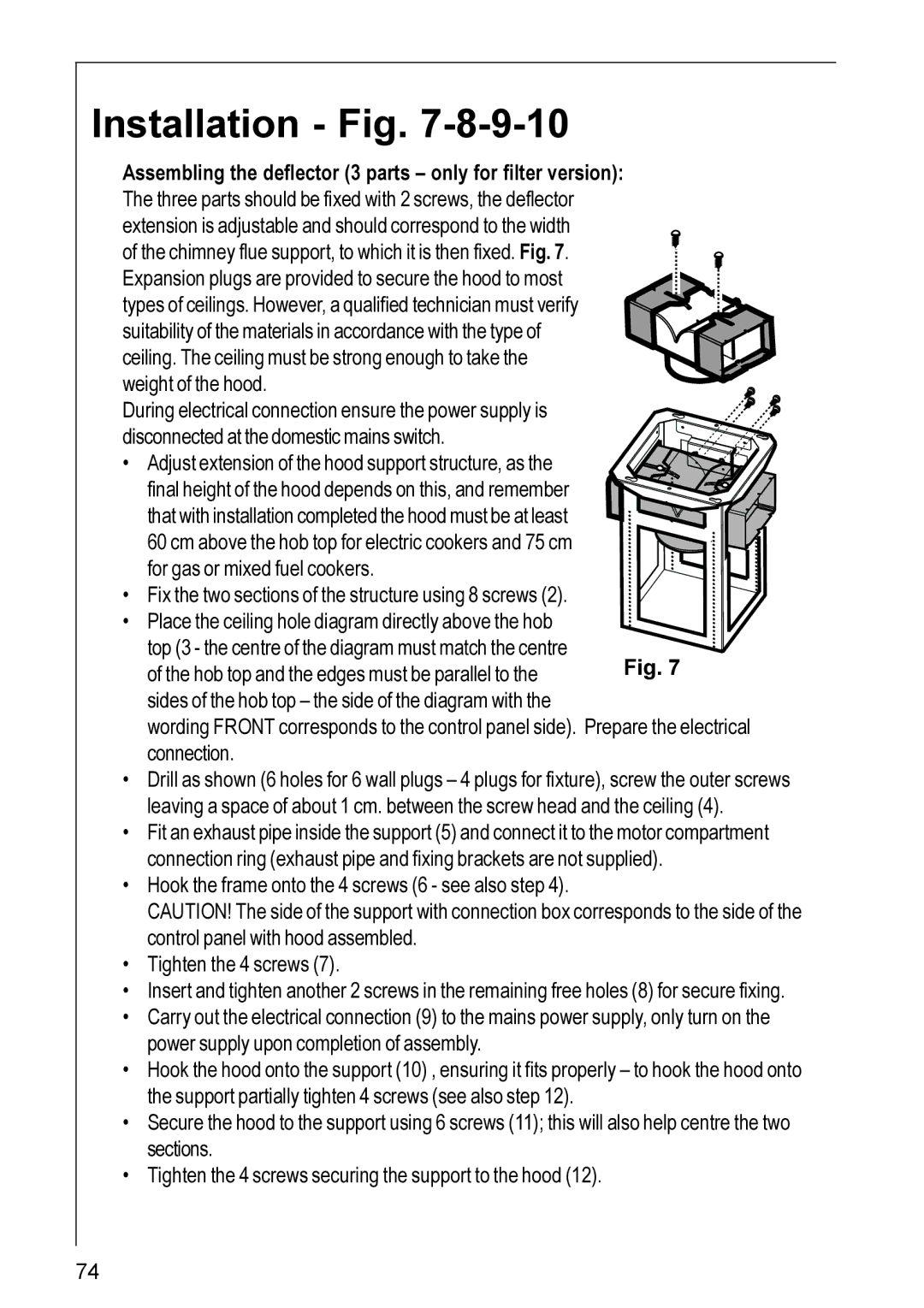 Electrolux 8820 installation instructions Installation Fig 