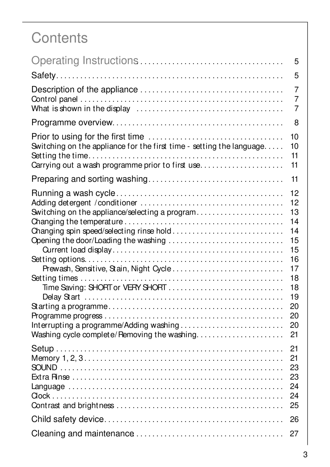 Electrolux 88810 manual Contents 