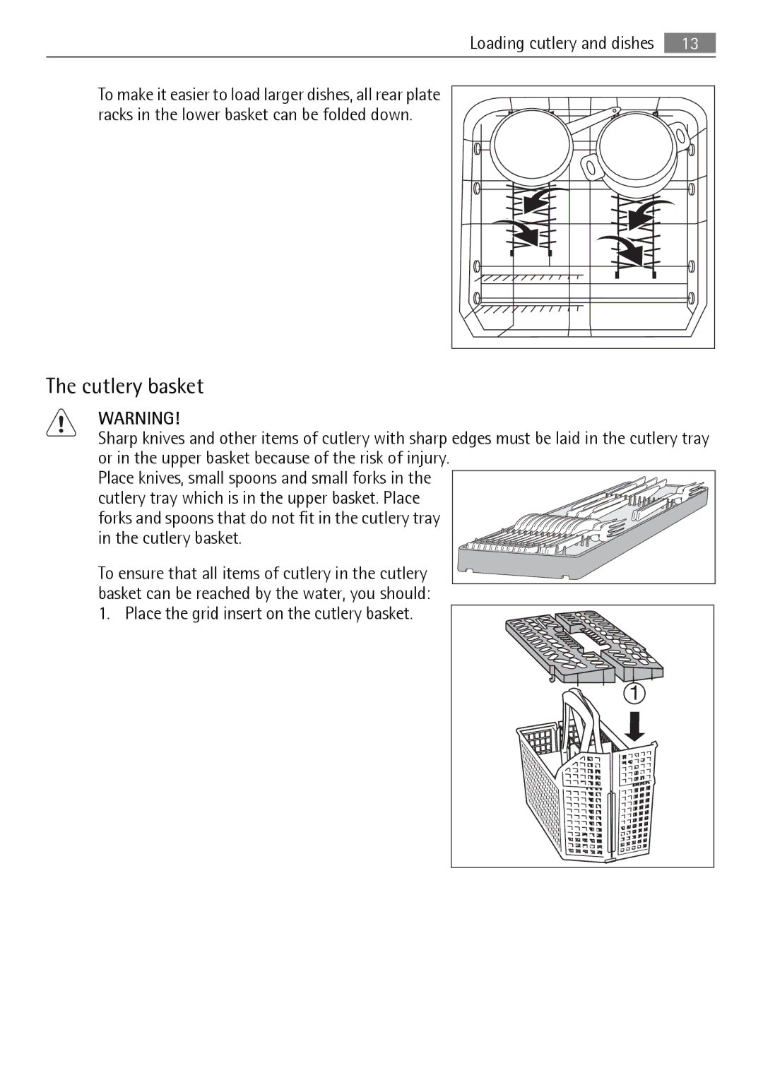 Electrolux 89020 I user manual Cutlery basket 