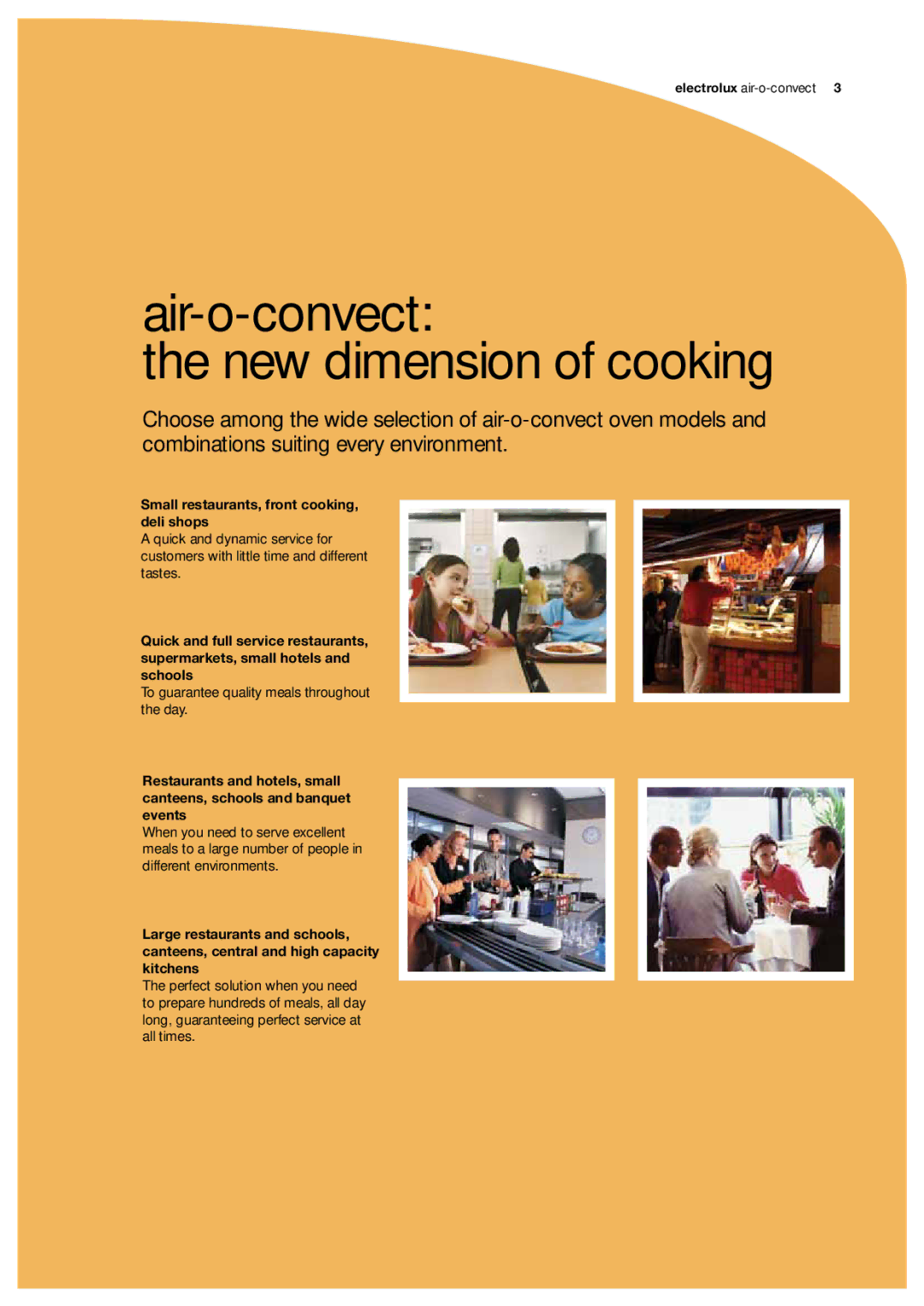 Electrolux 881007, 922073, 922016, 922070 manual Air-o-convect New dimension of cooking 