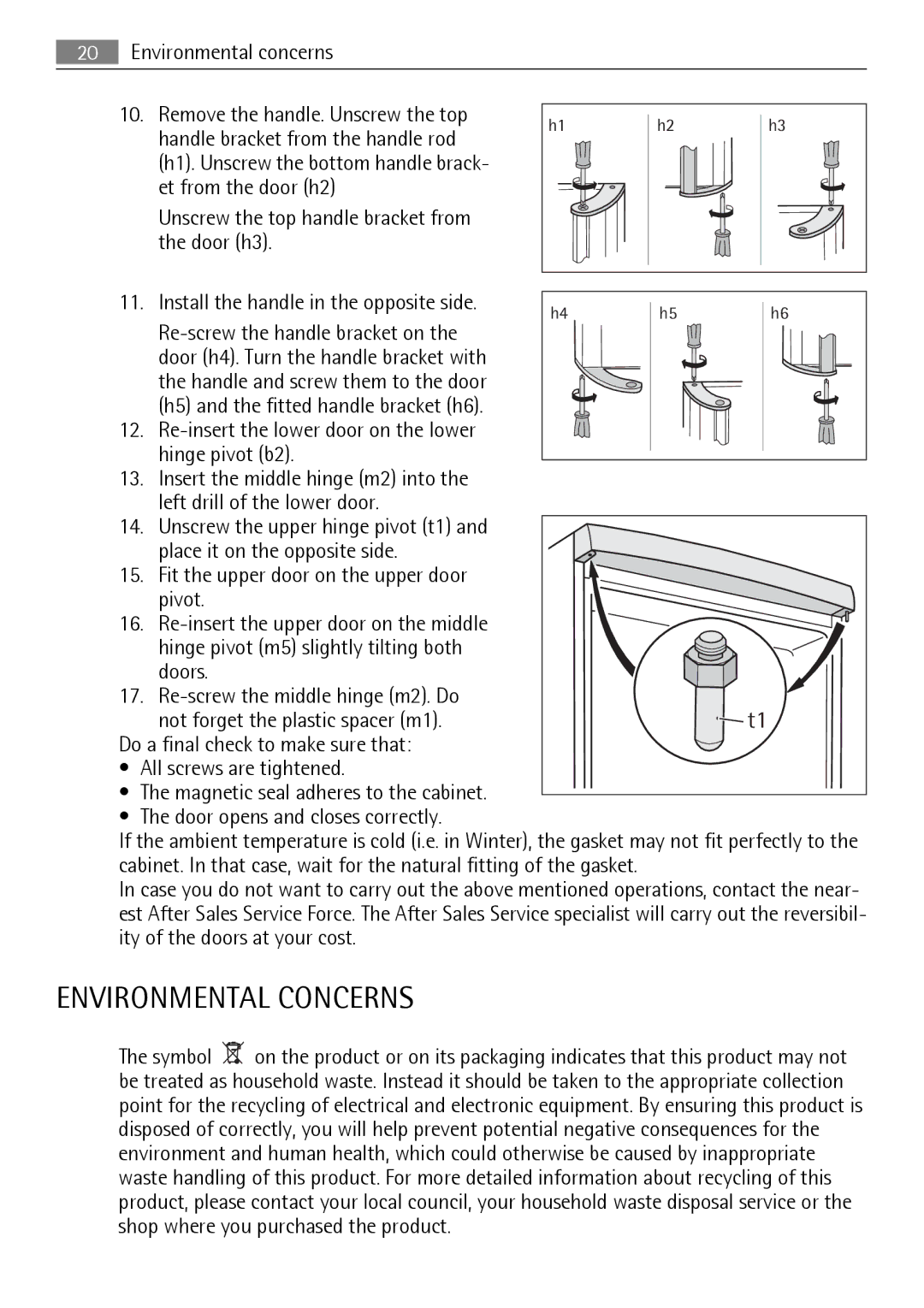 Electrolux 210621236-11052010, 925033134, S75348KG5 user manual Environmental Concerns 