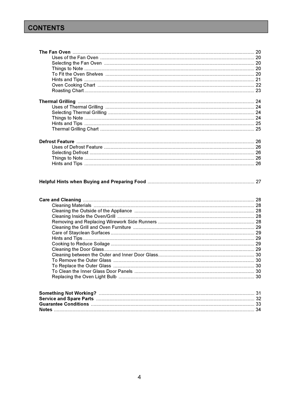 Electrolux 949, 948 manual Uses of the Fan Oven Selecting the Fan Oven 