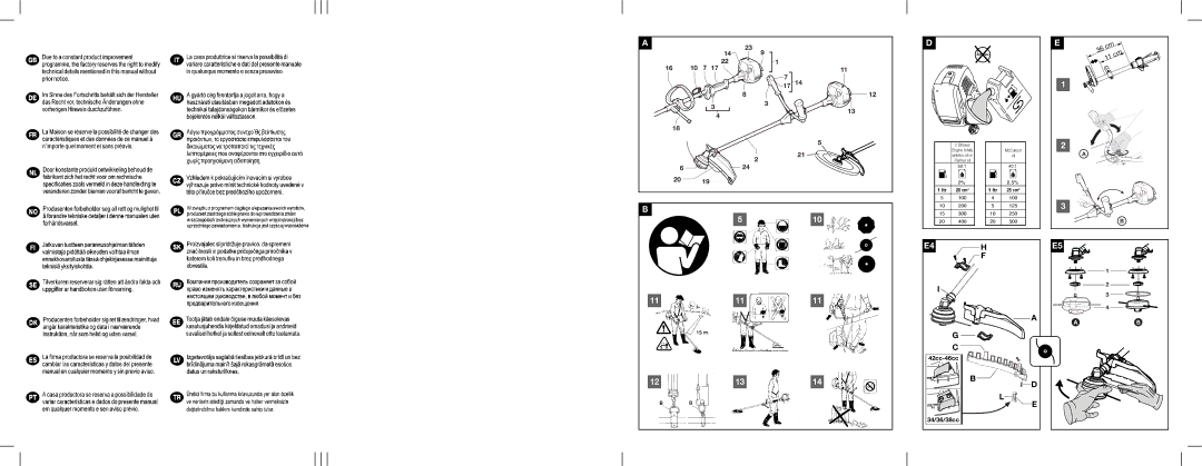 Electrolux 3325, 95390043800, 4730X Pro, 4330X Pro, 3425, 3925, 249651, 95390038800 instruction manual 42cc-46cc 34/36/38cc 