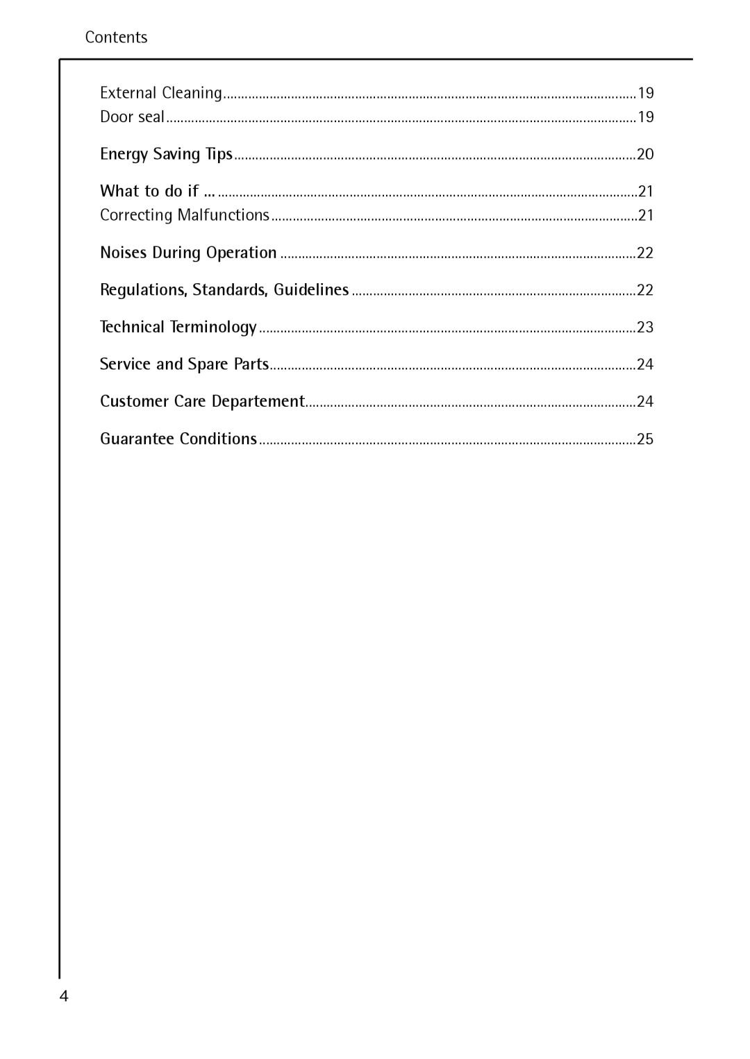 Electrolux A 40100 GS operating instructions Contents 