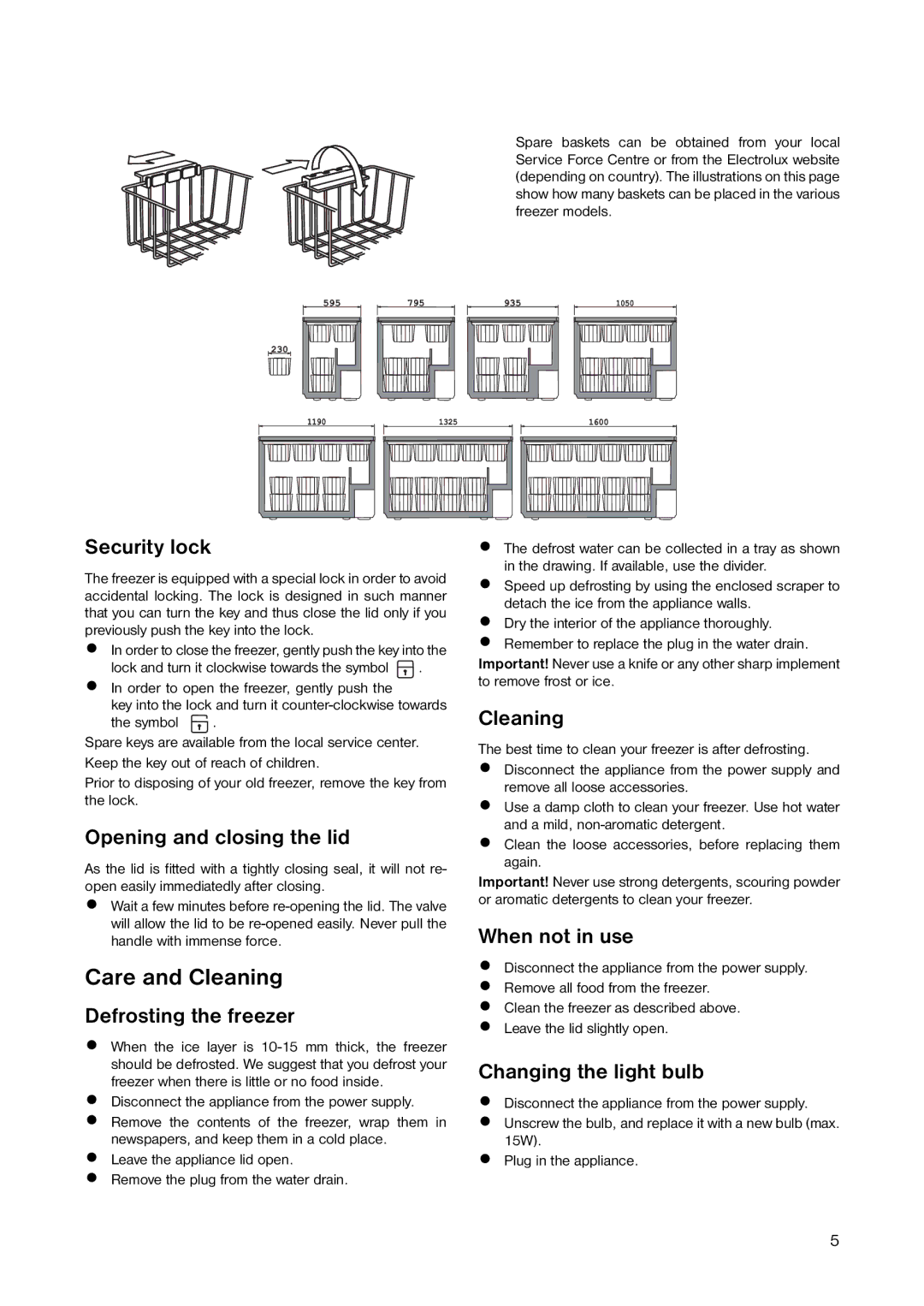 Electrolux A 40230 GT, A 40270 GT user manual Care and Cleaning 