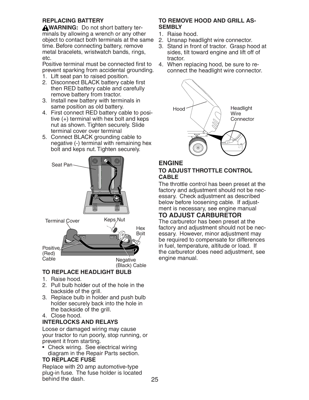 Electrolux AG17542STA manual To Adjust Carburetor 