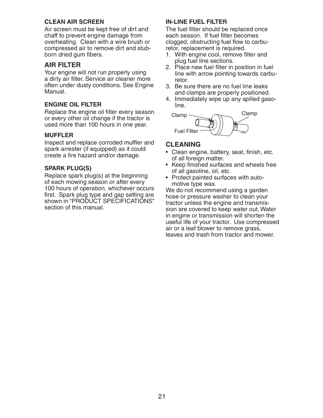 Electrolux AG22H42STA manual AIR Filter, Cleaning 