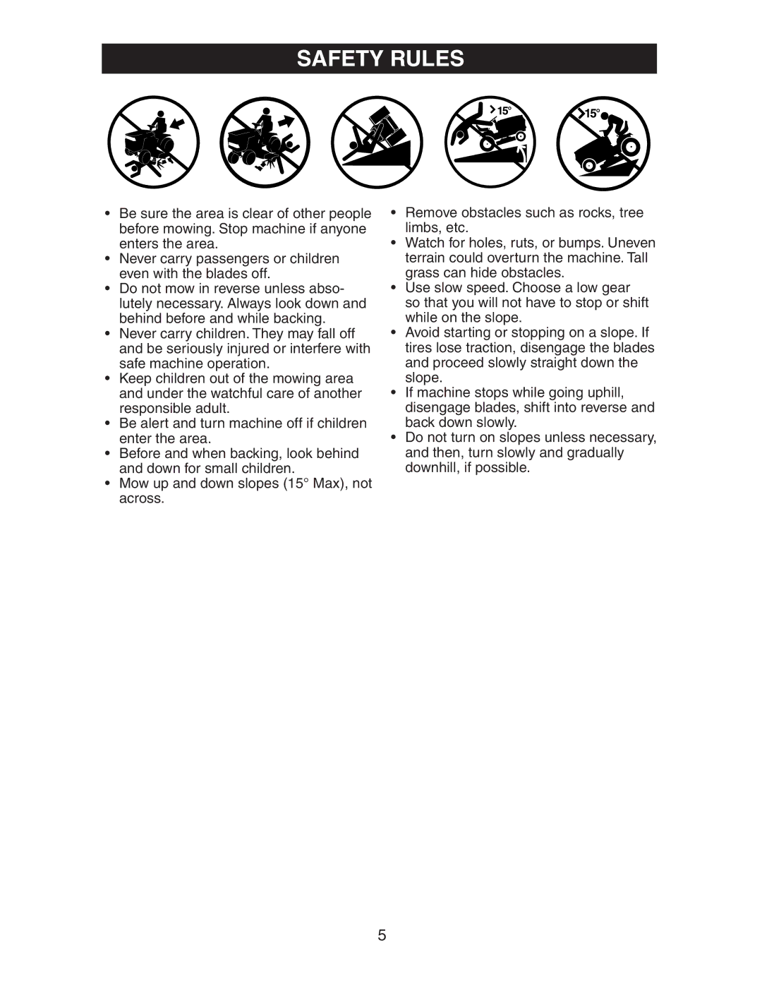 Electrolux AG22H42STA manual Safety Rules 