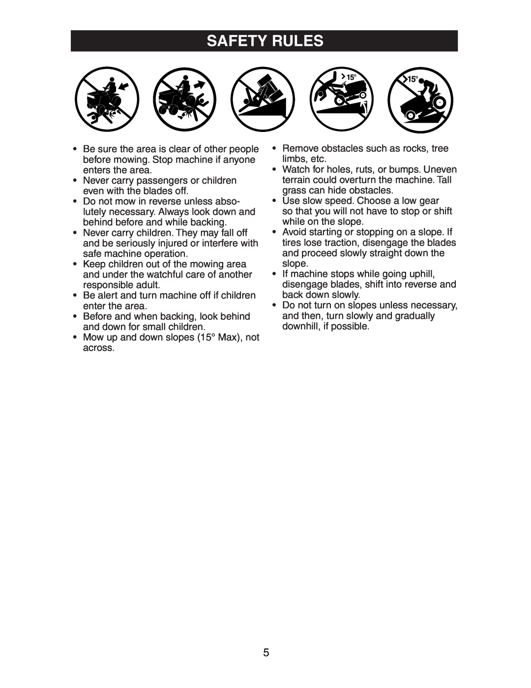 Electrolux AG22H42STA manual Safety Rules 