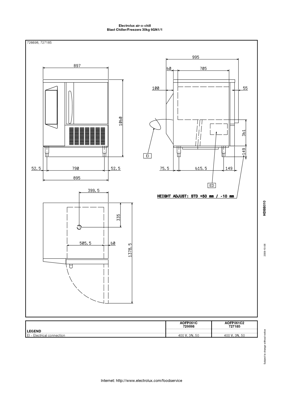 Electrolux AOFP061C2, AOFP061CT manual 726698 