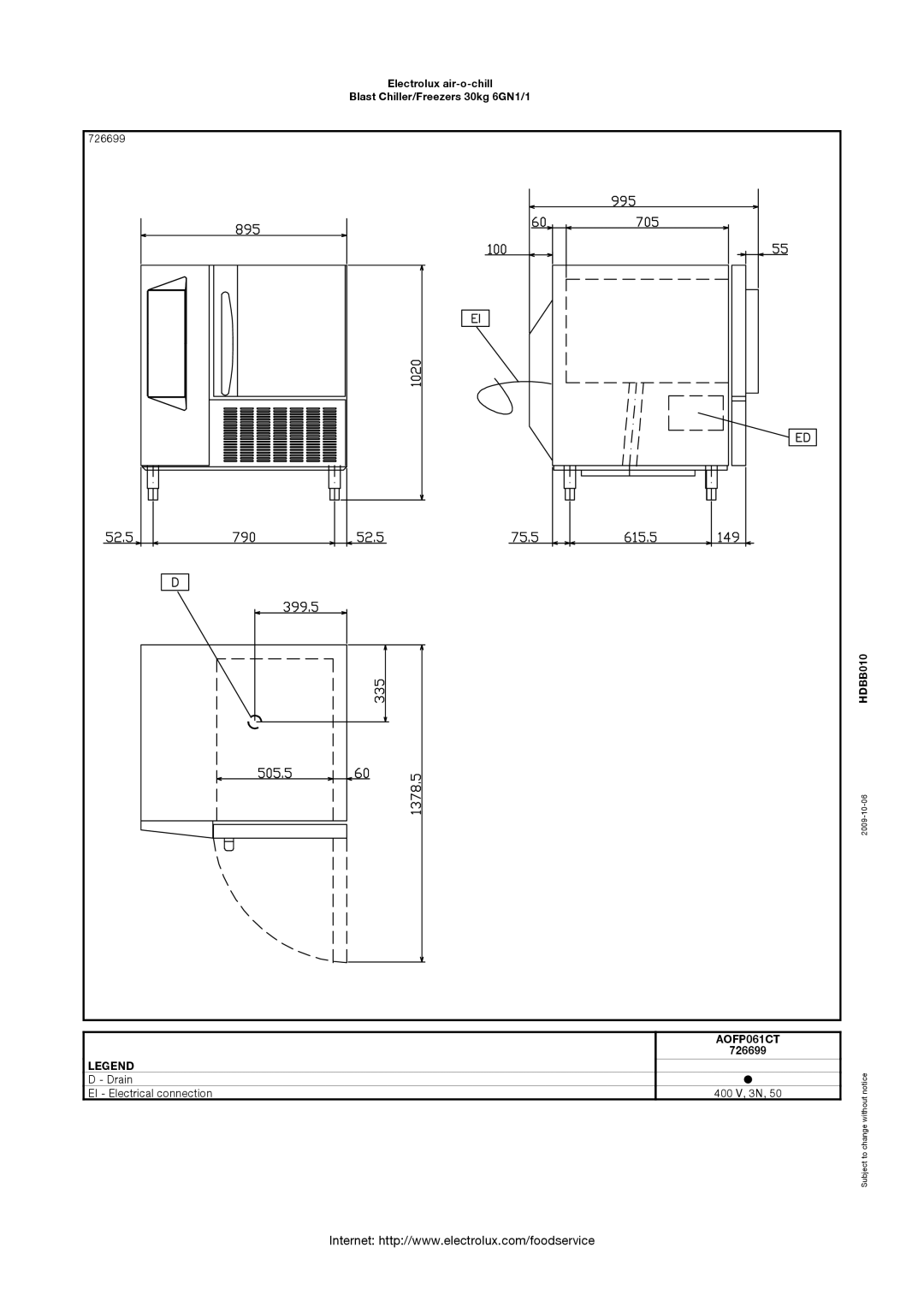 Electrolux AOFP061C2, AOFP061CT manual 726699 