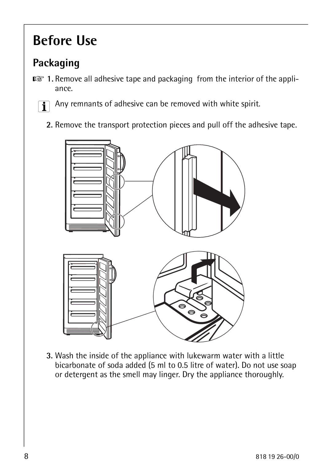 Electrolux ARCTIS operating instructions Before Use 