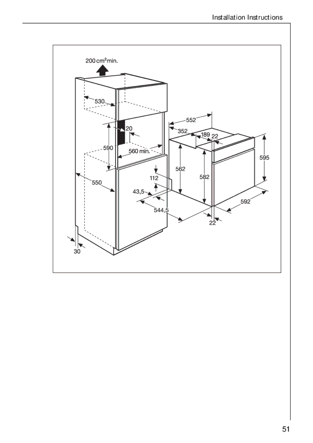 Electrolux B 2190 manual Installation Instructions 